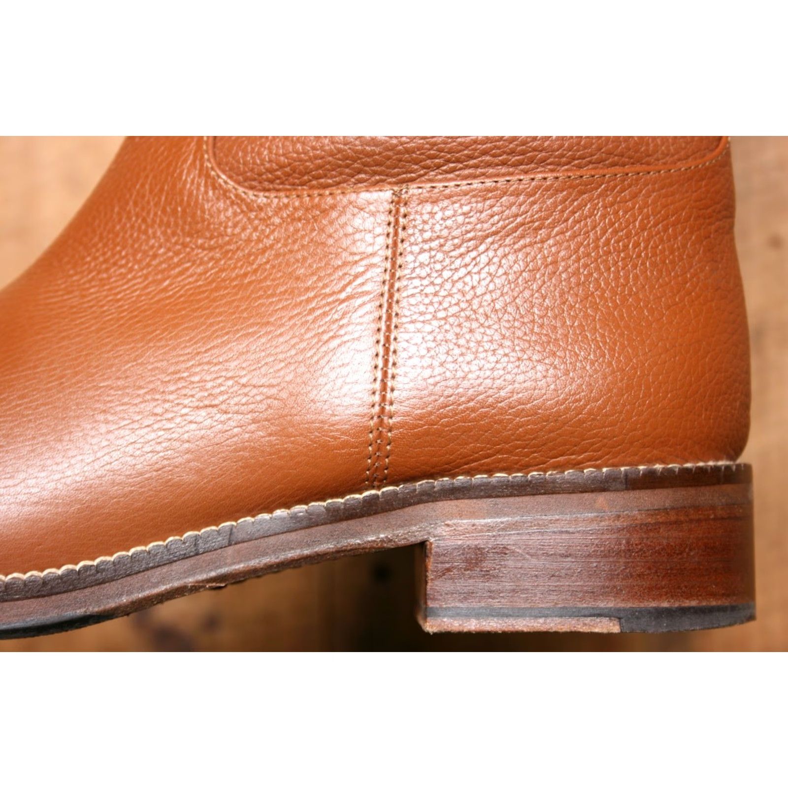 Massimo Dutti MASSIMO DUTTI Cognac Leather Mid-Calf Riding Boots EUR 40 ≈ US 9 Womens Boots 10.75” Shaft 14.25” Calf Cognac Riding Boot Low Heel Dust Bag Size US 9 / IT 39 - 6 Thumbnail