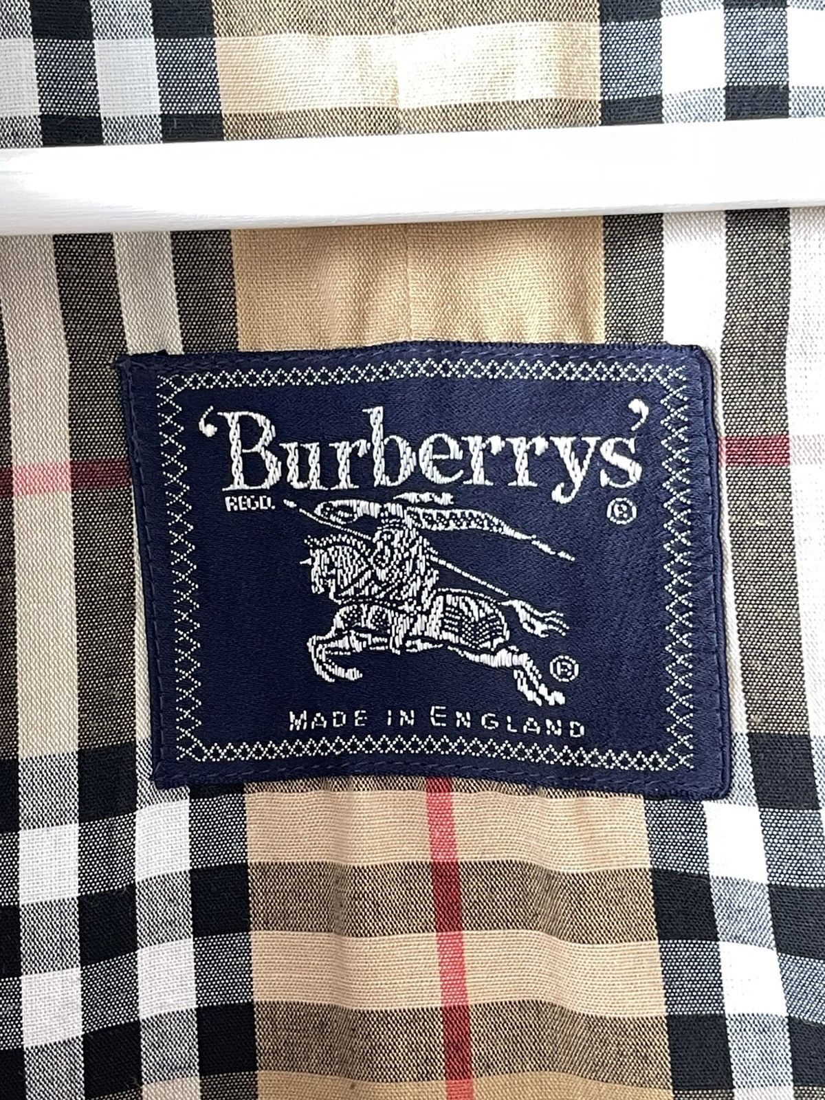 Burberry Vintage 90's Burberry Nova Check Belted Beige Trench Coat Size L / US 10 / IT 46 - 8 Thumbnail