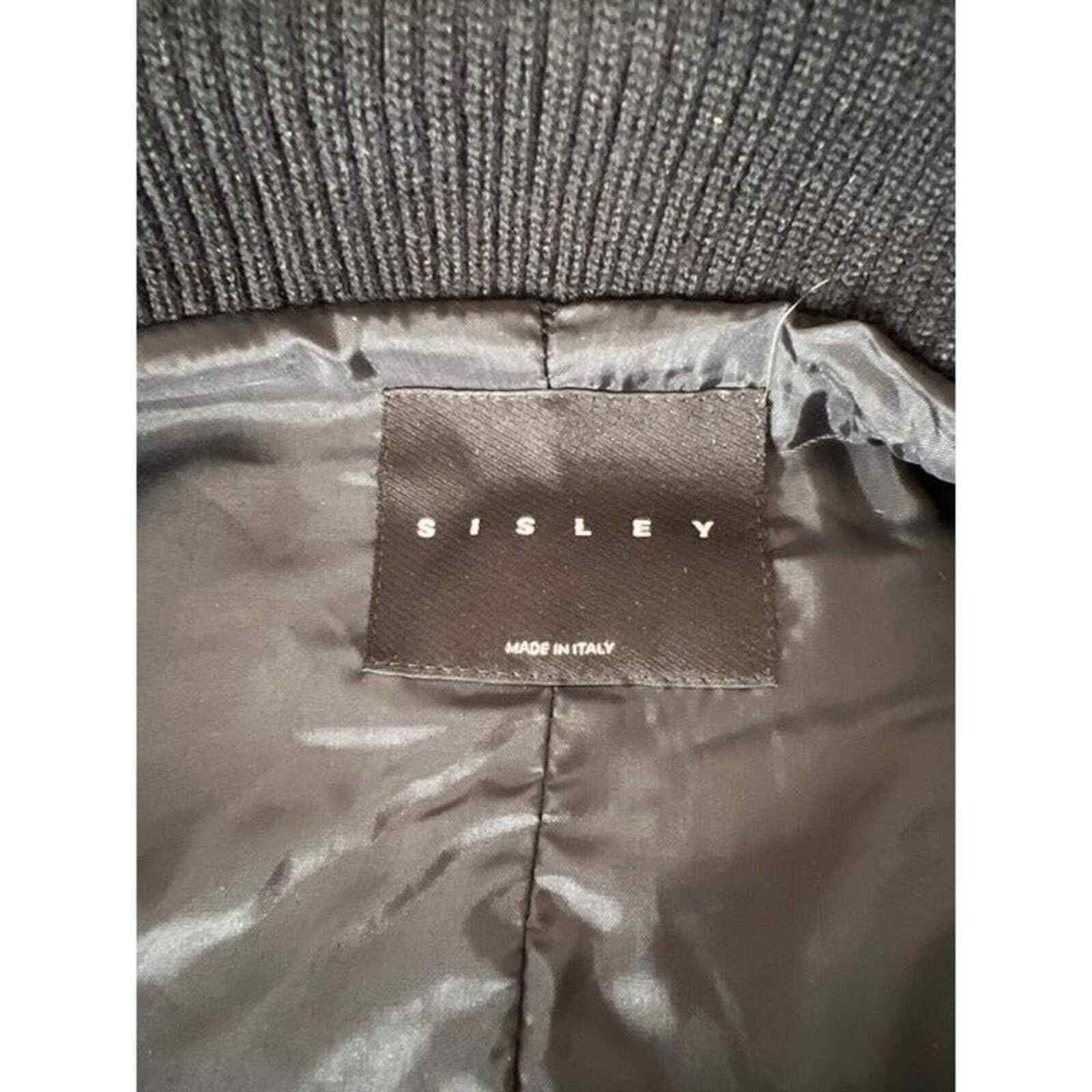 Sisley SISLEY Black Bomber Jacket Made in Italy, XS SRP: $600 Size XS / US 0-2 / IT 36-38 - 7 Thumbnail