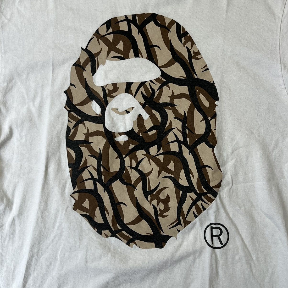 Bape Tribal Camo Big Ape Head Tee (2005) Size US L / EU 52-54 / 3 - 3 Thumbnail