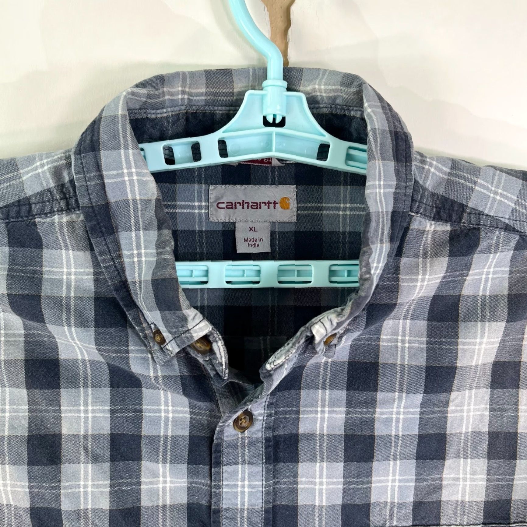 Carhartt Carhartt Relaxed Fit Plaid Casual Button Shirt Mens XL Gray Short Sleeve Size US XL / EU 56 / 4 - 4 Thumbnail