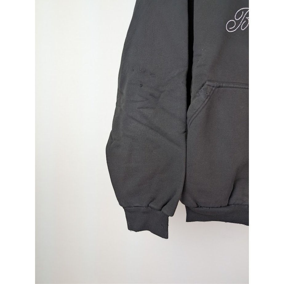 Balenciaga o1rshd1 Q:2 / BB Motel Crystal Crown Large Fit Hoodie Black Size US L / EU 52-54 / 3 - 6 Thumbnail