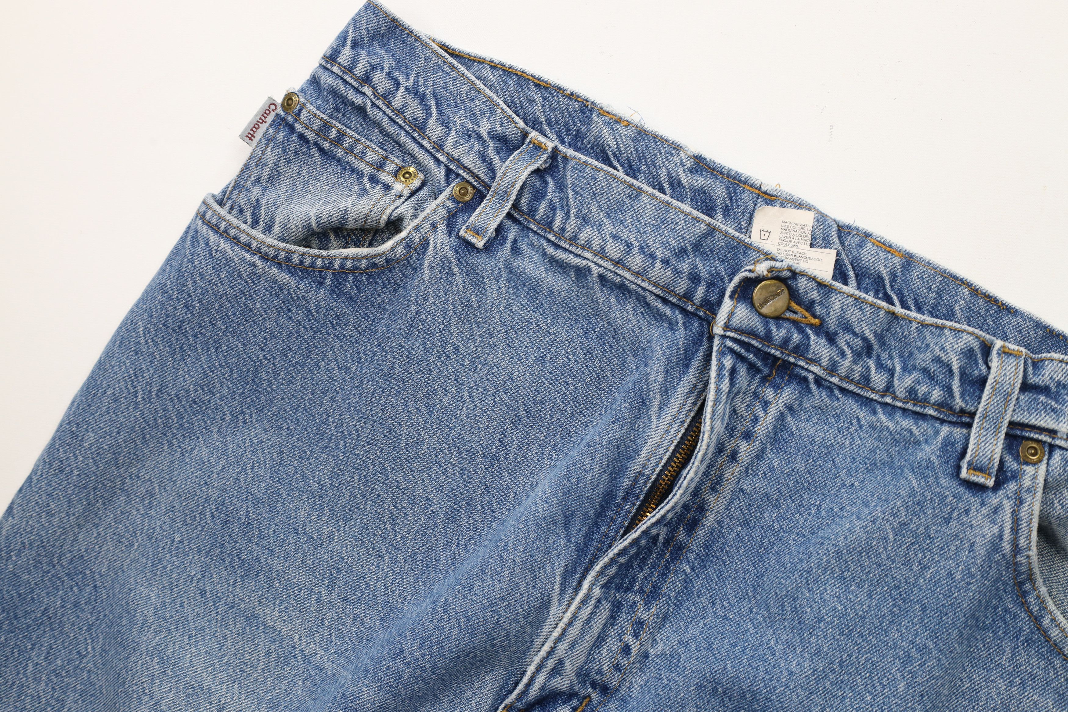 Carhartt × Vintage Vintage Y2K 2000 Carhartt Spell Out Straight Leg Denim Jeans Size US 36 / EU 52 - 6 Thumbnail