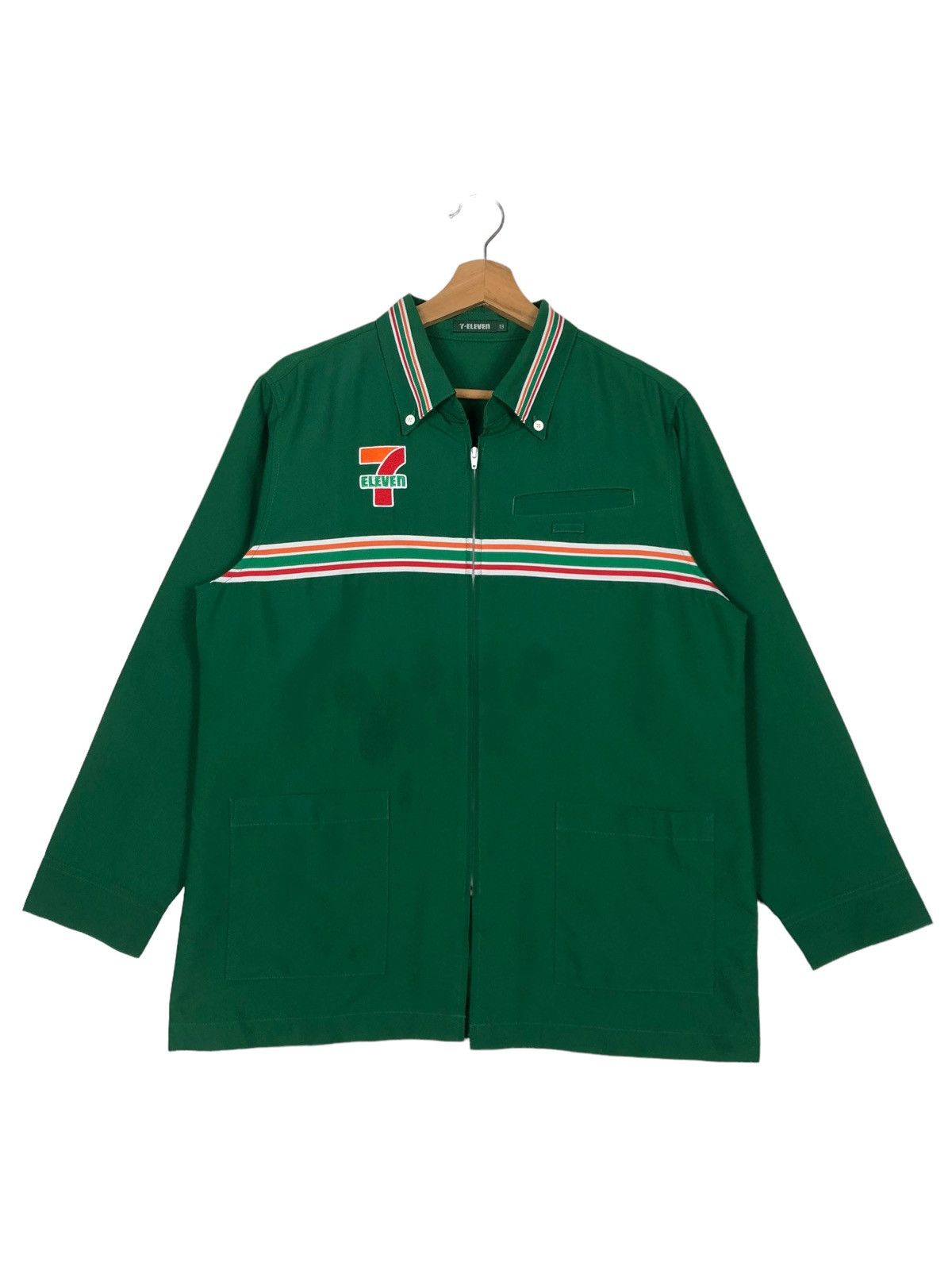 Japanese Brand 🔥LONG SLEEVE WORK VINTAGE 7-ELEVEN BIG LOGO JAPAN Size US M / EU 48-50 / 2 - 2 Thumbnail