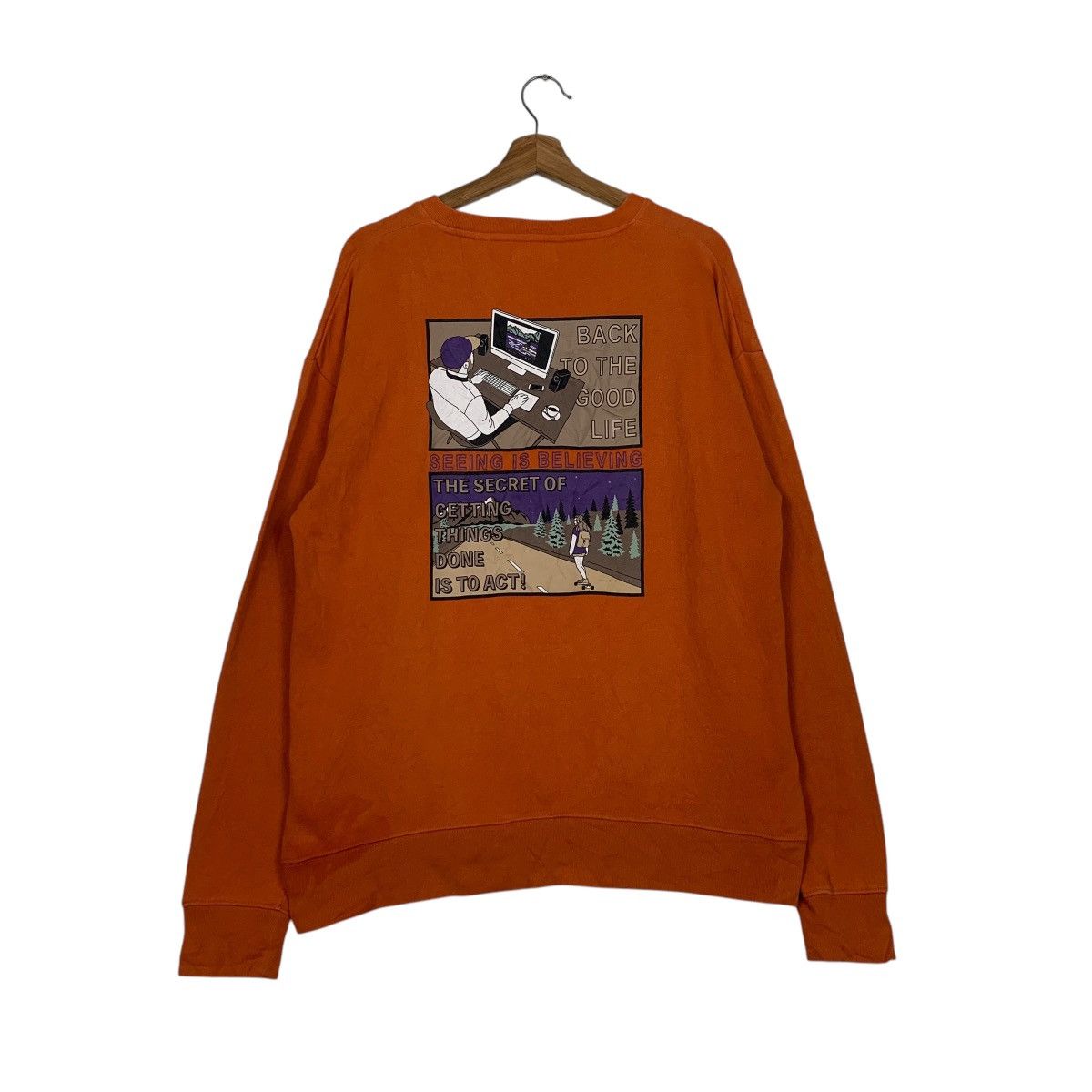 Japanese Brand Seeing Is Beleiving Crewneck Sweatshirt Size US L / EU 52-54 / 3 - 1 Thumbnail