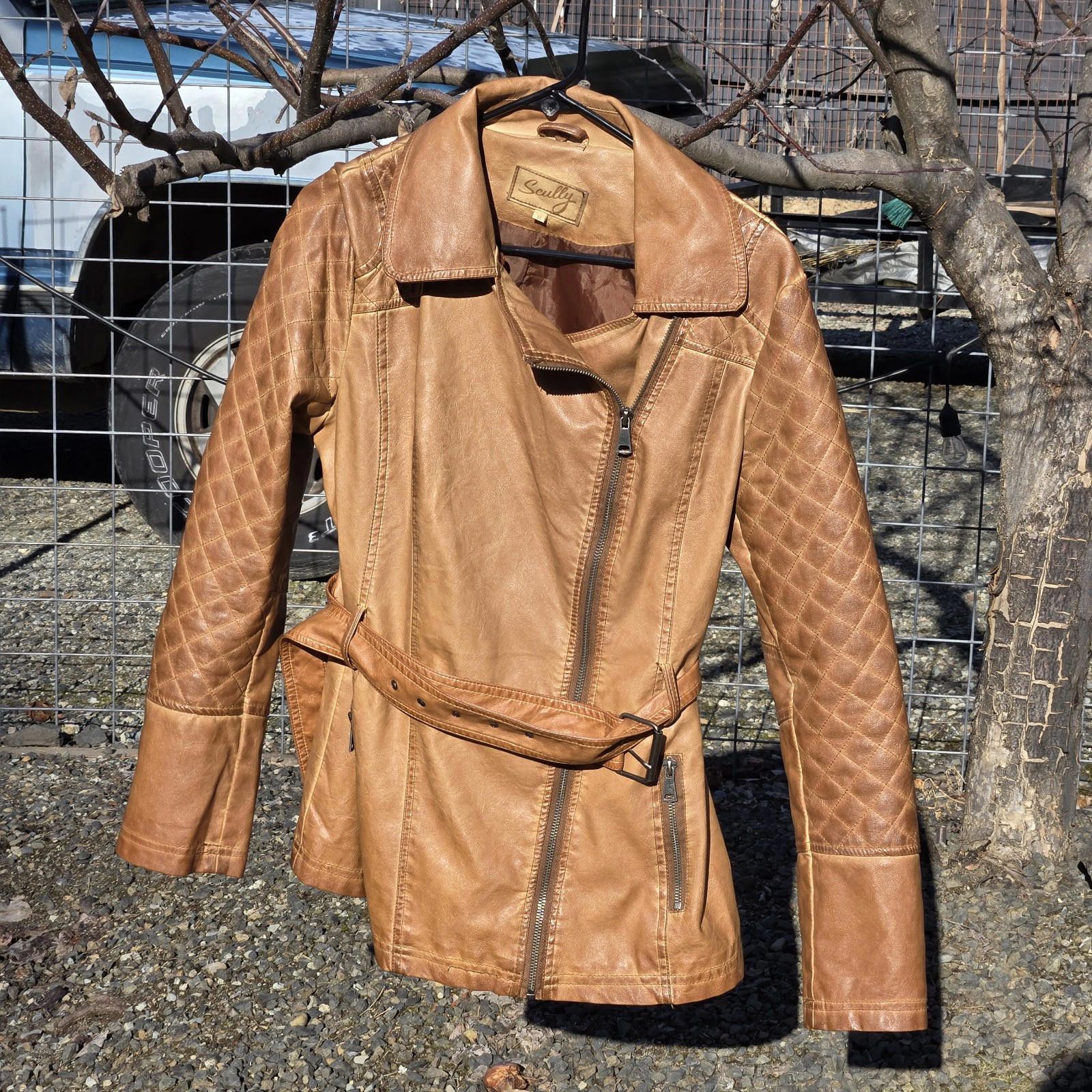 Scully Leather SCULLY Western Diamond Stitched Leather Jacket Wom Size M C1 Size M / US 6-8 / IT 42-44 - 2 Thumbnail