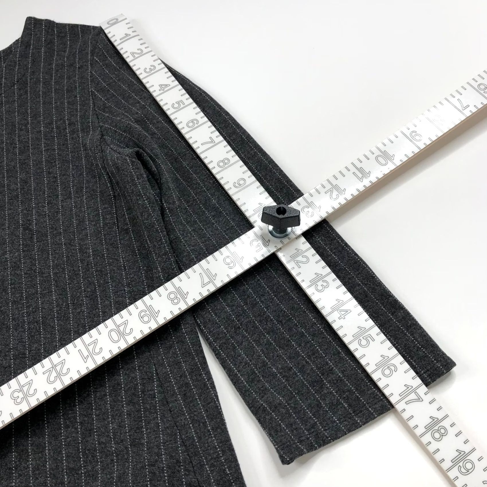 J. Jill J. Jill Ponte Knit Dress Striped 3/4 Sleeve Petite PXS Gray Knee Length Mens? Womens? Size XS / US 0-2 / IT 36-38 - 4 Thumbnail