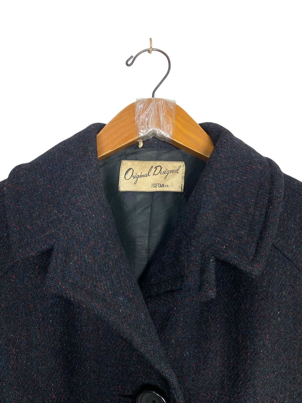 Japanese Brand Rare‼️Vintage I Setan X Harris Tweed Hand Woven Wool Coat Size M / US 6-8 / IT 42-44 - 4 Thumbnail