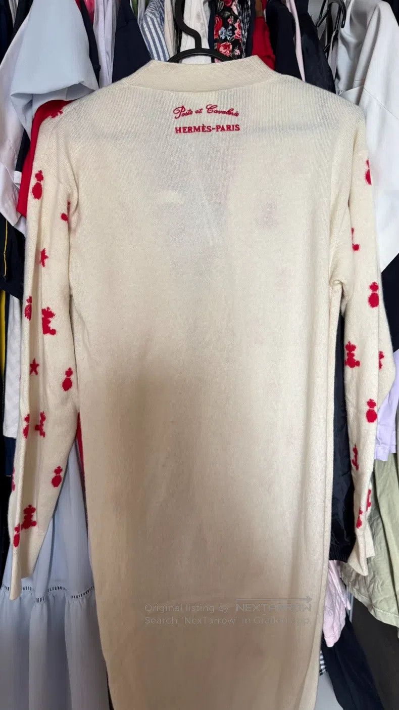 Hermes Hermes Long Cardigan Jacquard Long-sleeve Knitted Sweater Size XXS / US 00 / IT 34 - 2 Thumbnail