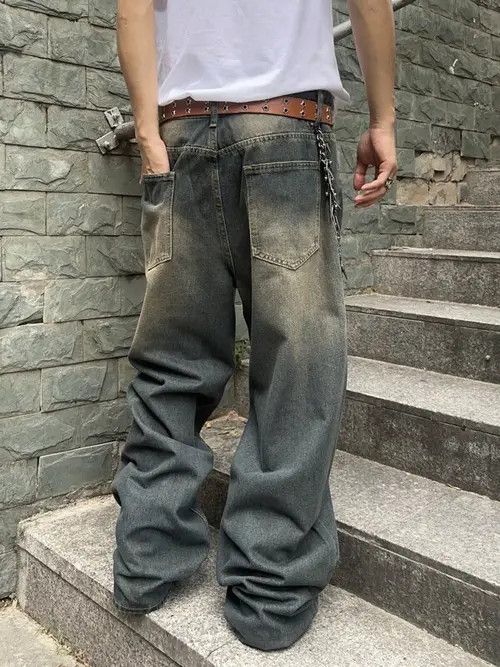 Jean Washed Baggy Denim Jeans Size US 32 / EU 48 - 4 Thumbnail