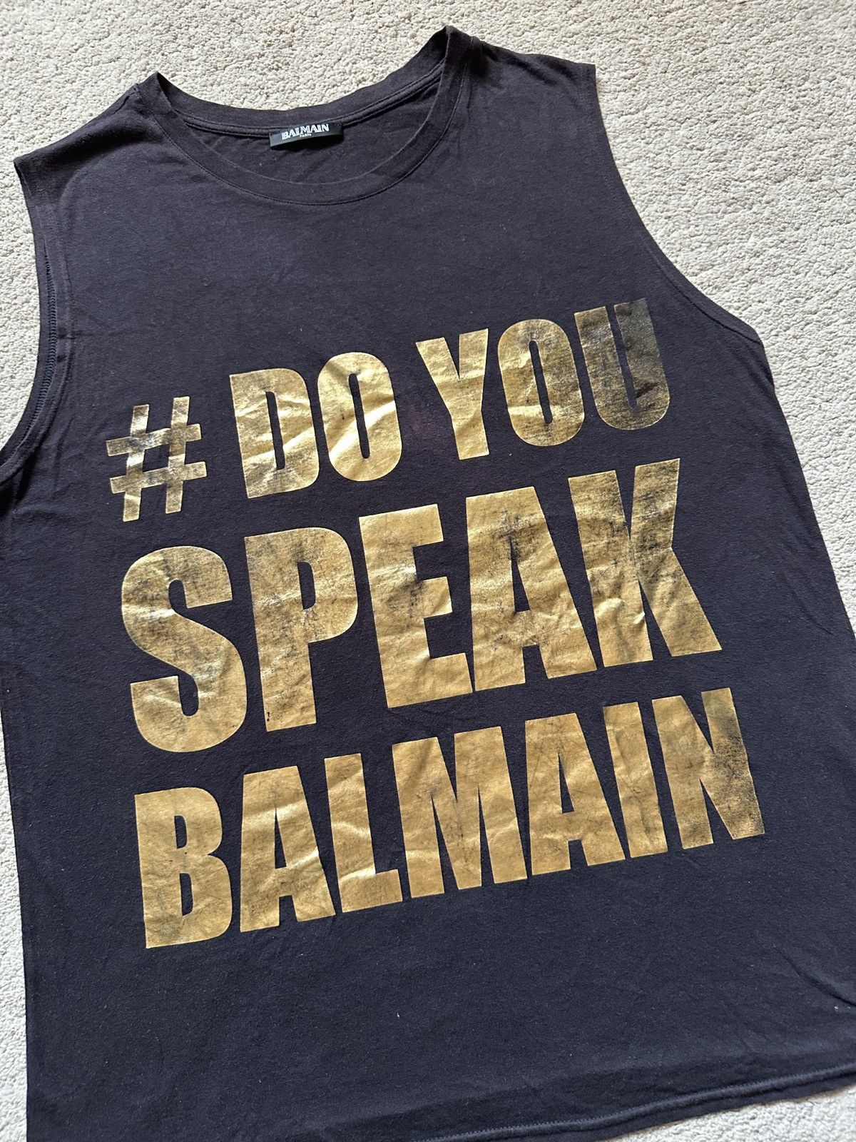 Balmain Balmain Hashtag sleeveless Tank Top Size US L / EU 52-54 / 3 - 2 Thumbnail