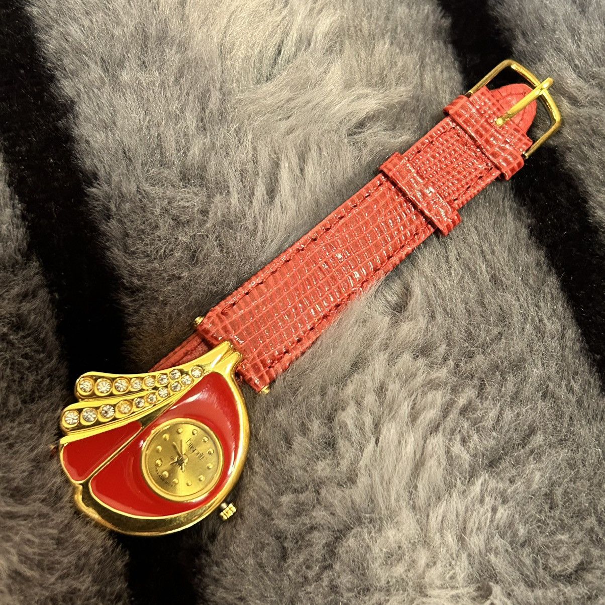 Vintage Rare Vintage 80s Emspritt red croc genuine leather watch Size ONE SIZE - 1 Thumbnail