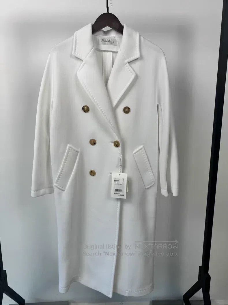 Max Mara Max Mara Pure White Coat Size S / US 4 / IT 40 - 1 Thumbnail