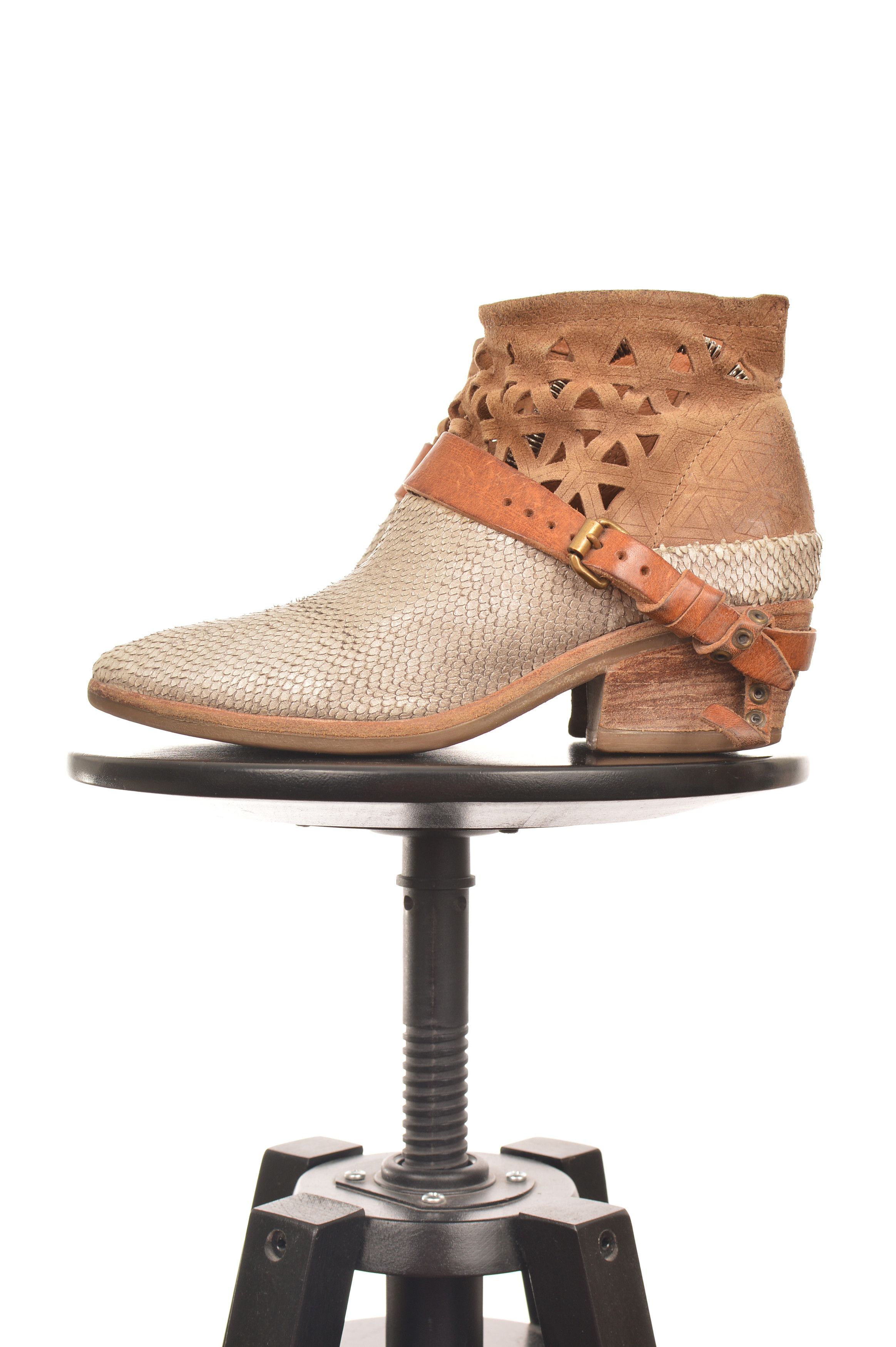 A.S.98 A.S 98 AS 98 Silver Snake Ankle Boots