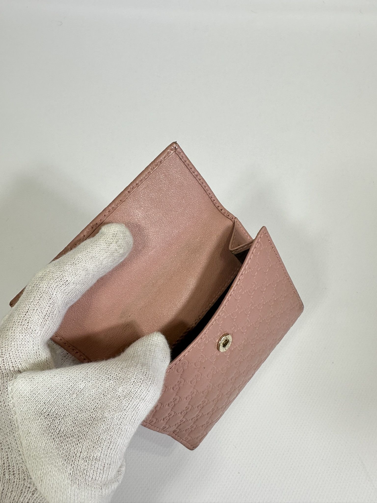 Gucci Gucci Wallet Pink Guccissima Leather Monogram Size ONE SIZE - 17 Thumbnail