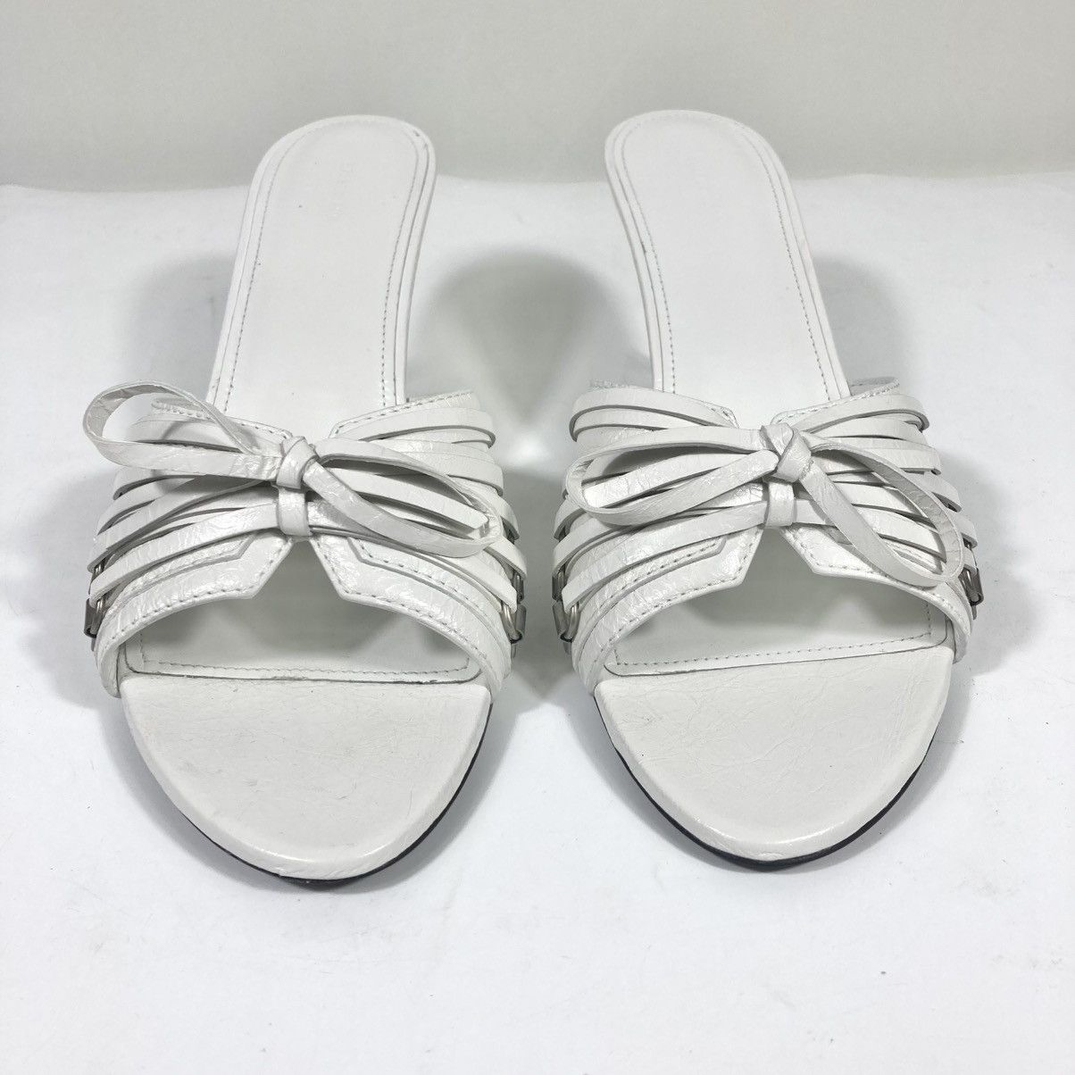 Balenciaga Balenciaga Cagole High Heel Slide Sandals Optic White 40 Size US 10 / IT 40 - 4 Thumbnail