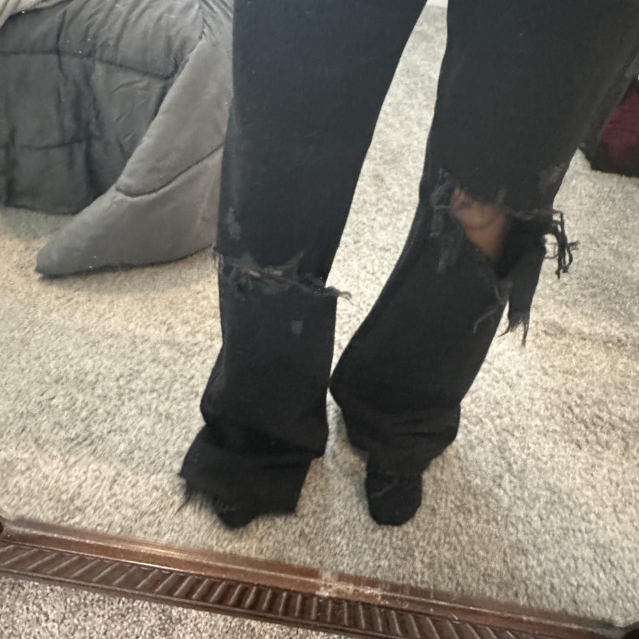 Zara Zara High Waisted Distressed Denim Size 28" / US 6 / IT 42 - 6 Thumbnail