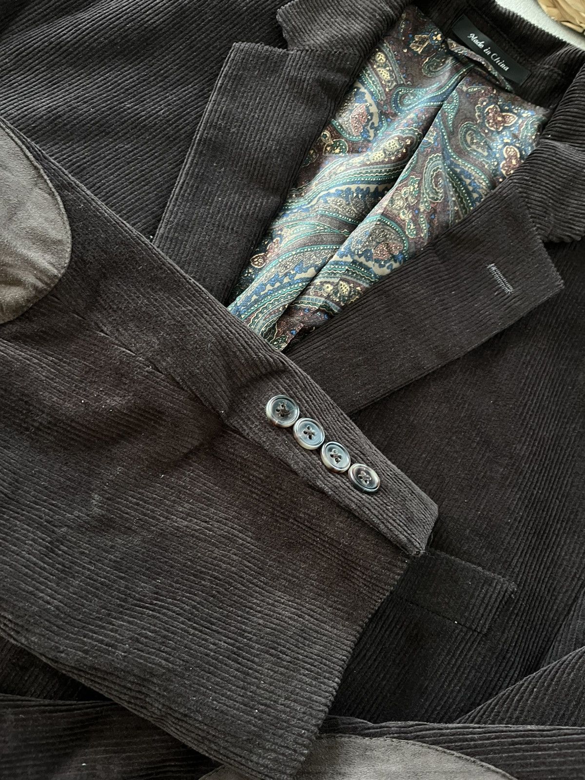 Polo Ralph Lauren Vintage Polo Ralph Lauren Brown Corduroy Blazer Avantgarde Size 44R - 9 Thumbnail