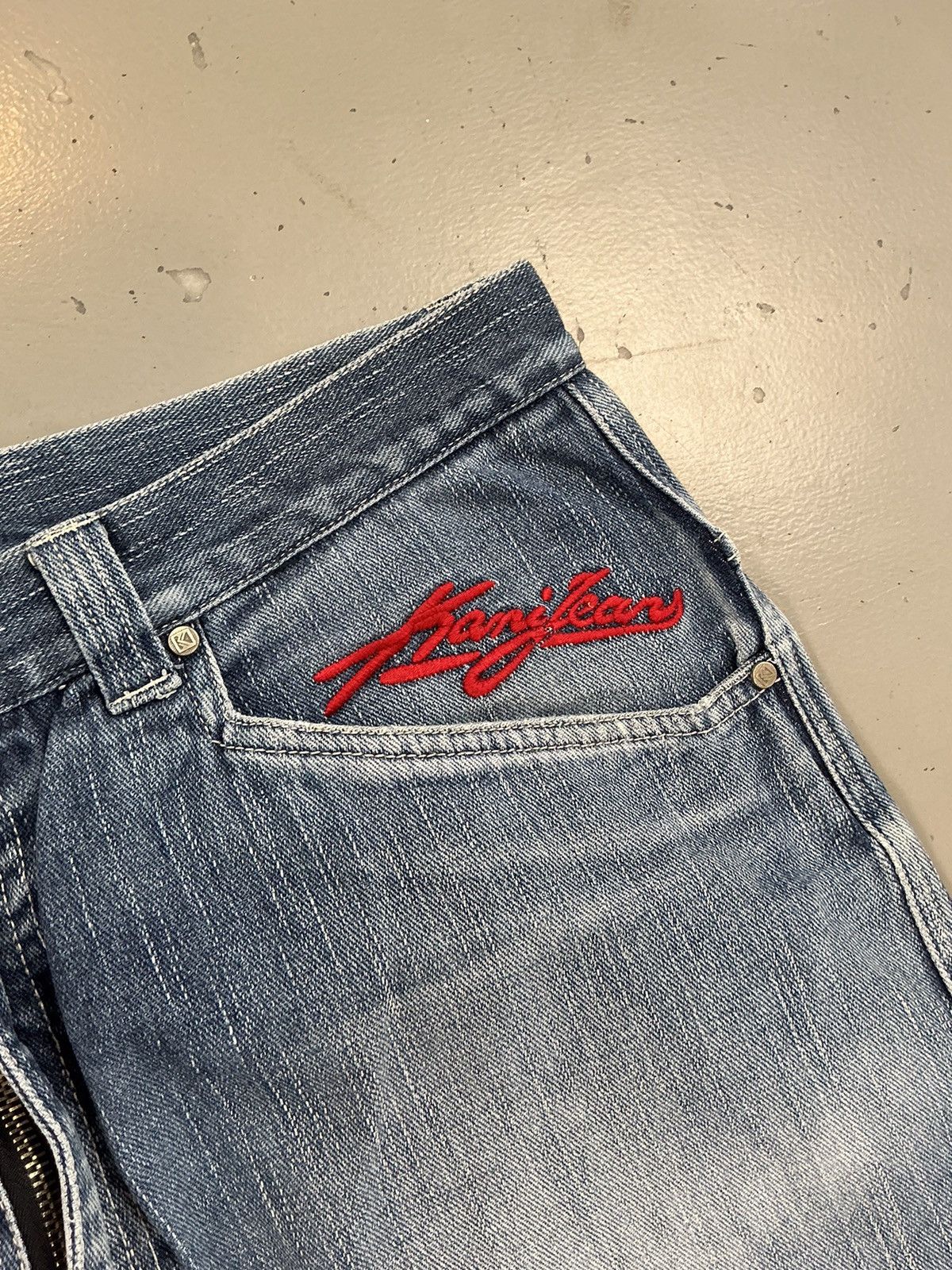 Karl Kani × Vintage Vintage Kani jeans distressed loose fit embroidered denim Size US 38 / EU 54 - 7 Thumbnail
