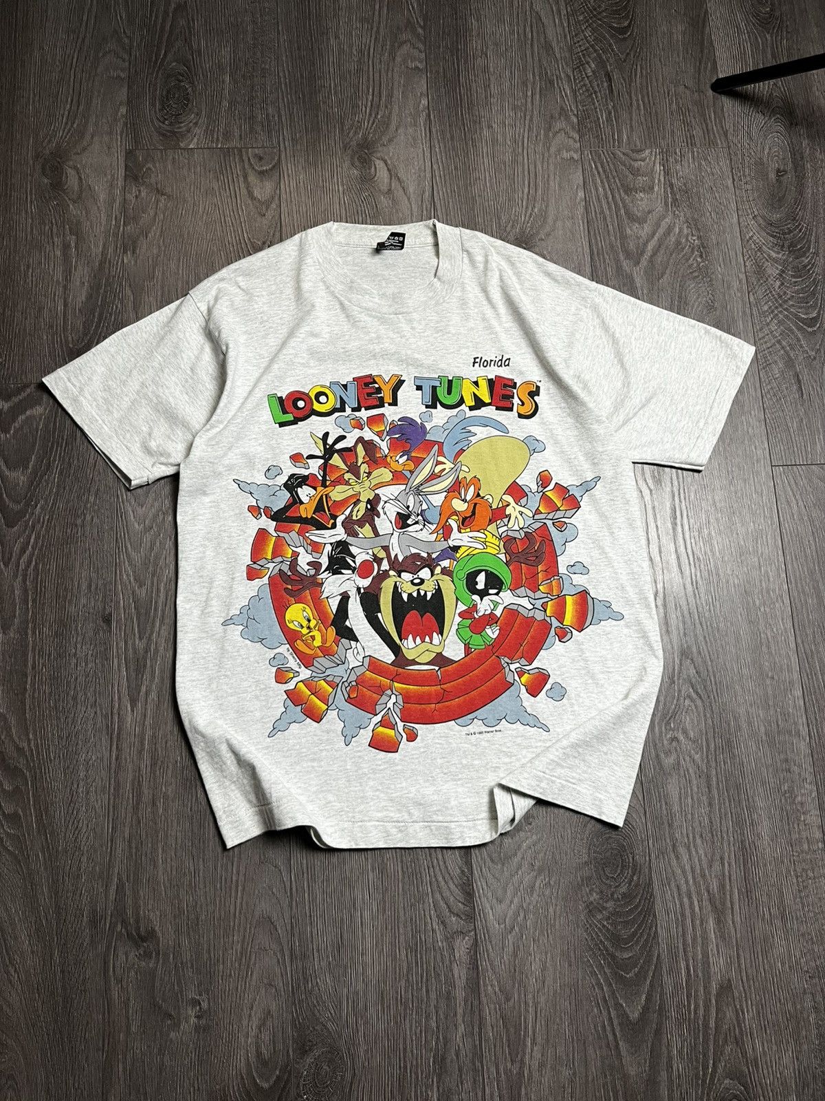 Vintage RARE 1995 Looney Tunes Group Photo Graphic Shirt Size US M / EU 48-50 / 2 - 2 Thumbnail