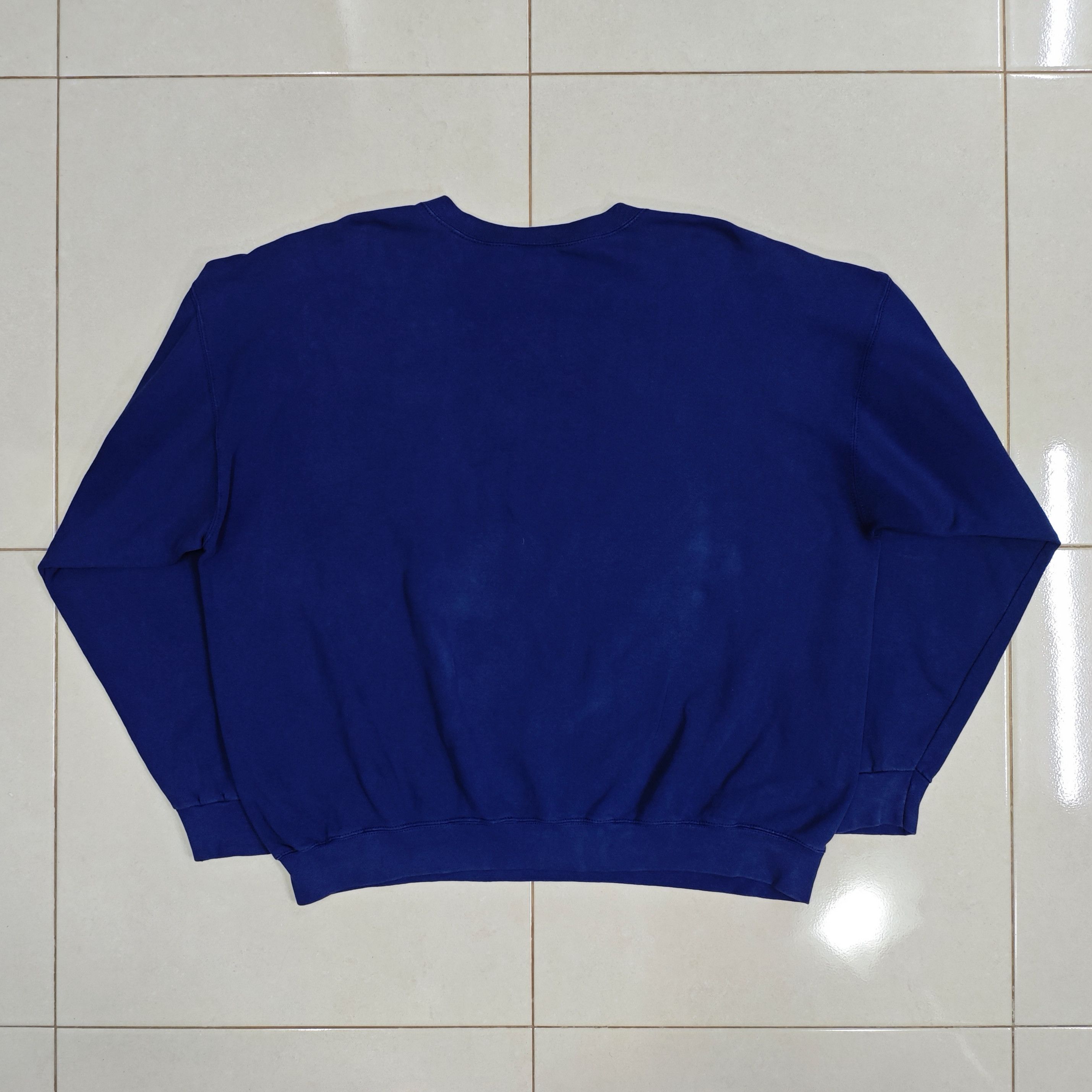 Nike 90s Vintage NIKE Swoosh USA Made Oversized Navy Sweatshirt Size US L / EU 52-54 / 3 - 4 Thumbnail