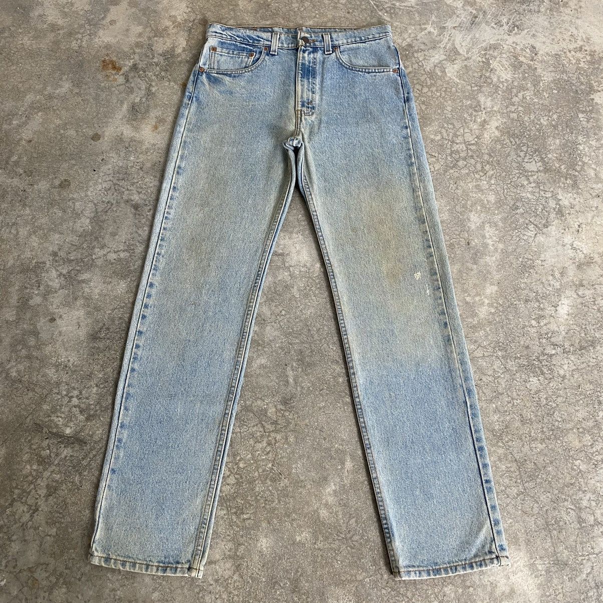 Levi's VTG 1996 Levis 505 Straight Leg Dirt Washed Blue Jeans Size US 31 - 2 Thumbnail