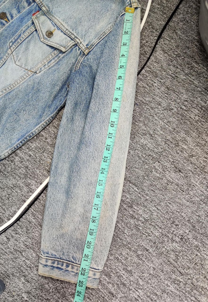 Levi's Vintage 90s Levis Denim Trucker Wash Jacket Size US M / EU 48-50 / 2 - 15 Thumbnail