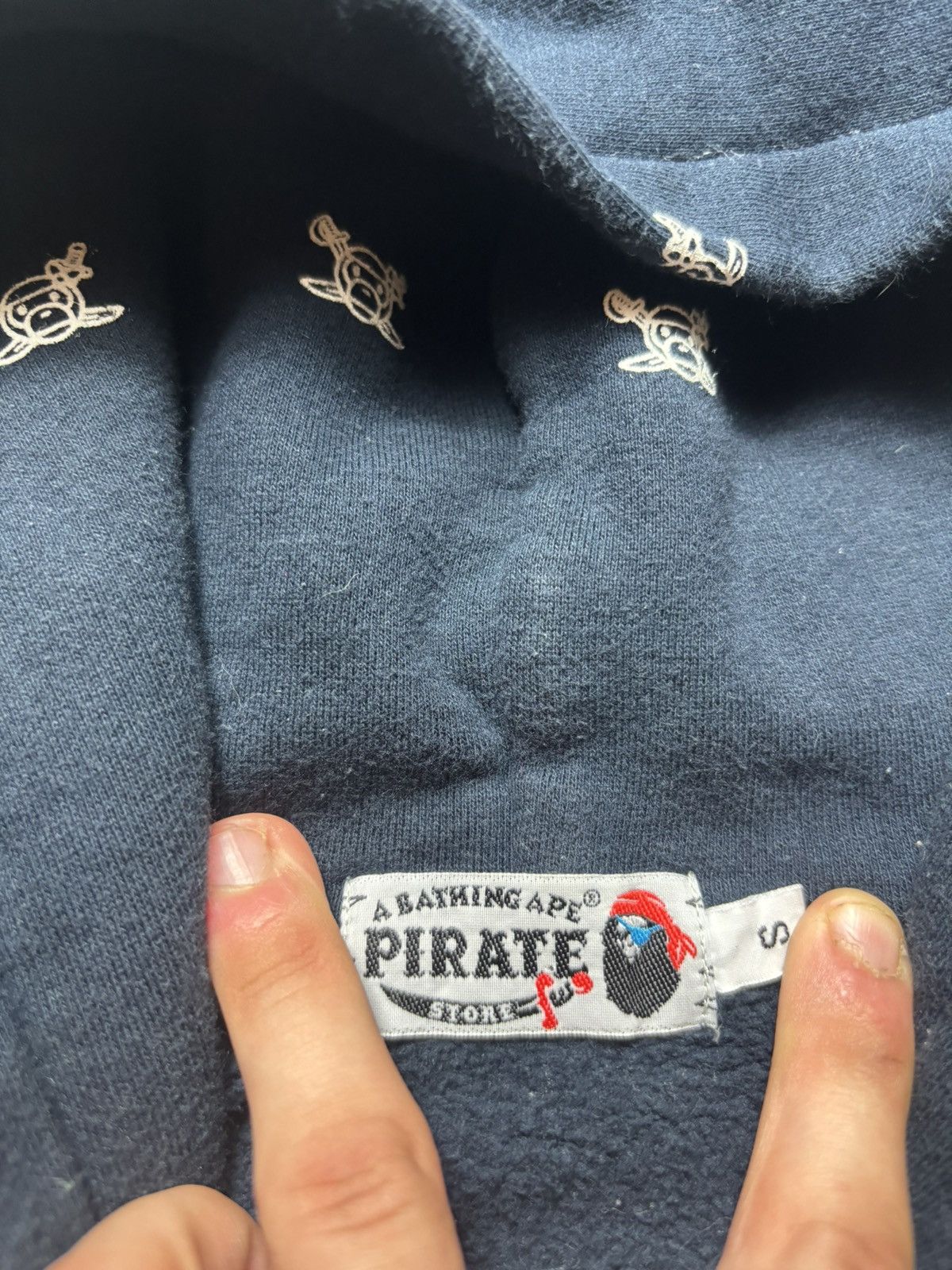 Bape Bape baby milo pirate store monogram zip hoodie Size US S / EU 44-46 / 1 - 7 Thumbnail