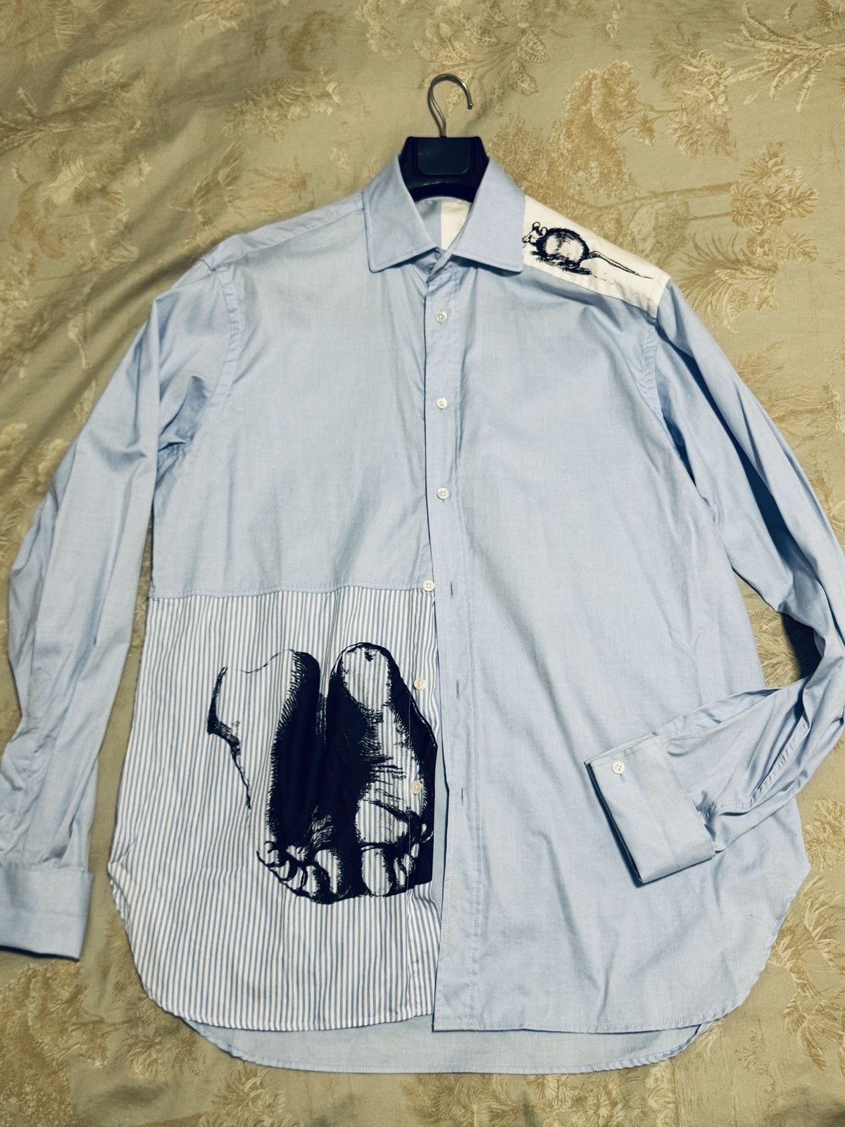 JW Anderson JW ANDERSON Durer Feet Shirt In Blue size 48 Size US M / EU 48-50 / 2 - 1 Thumbnail