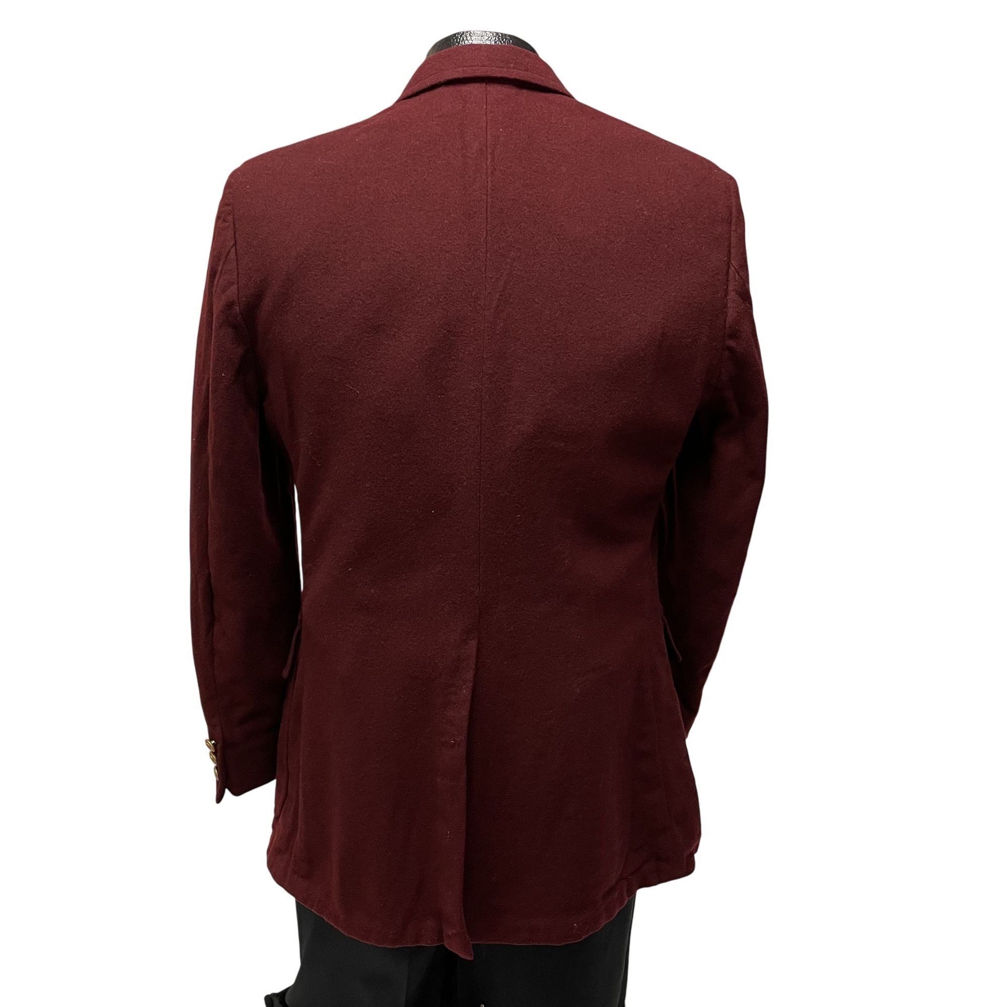 Other Vtg John Alexander MAROON GOLD BTN Sport Coat Size 38R - 3 Thumbnail
