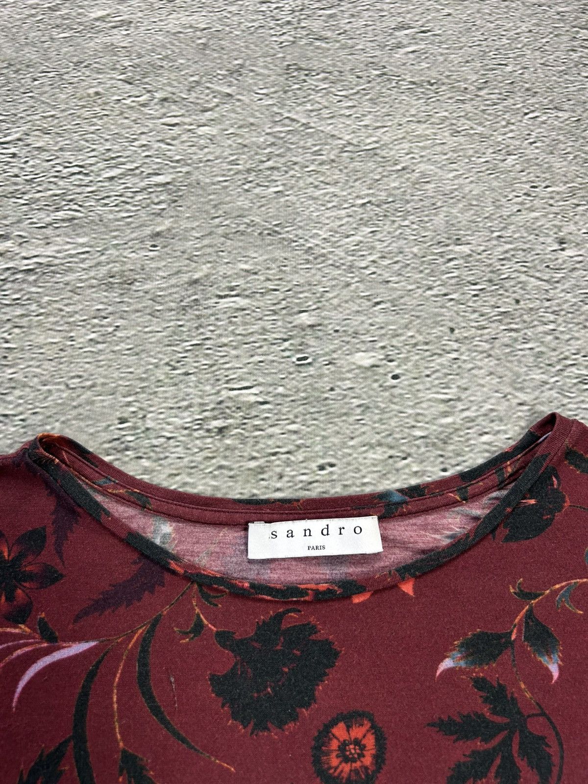 Sandro Sandro Paris longsleeve floral red Size M / US 6-8 / IT 42-44 - 2 Thumbnail