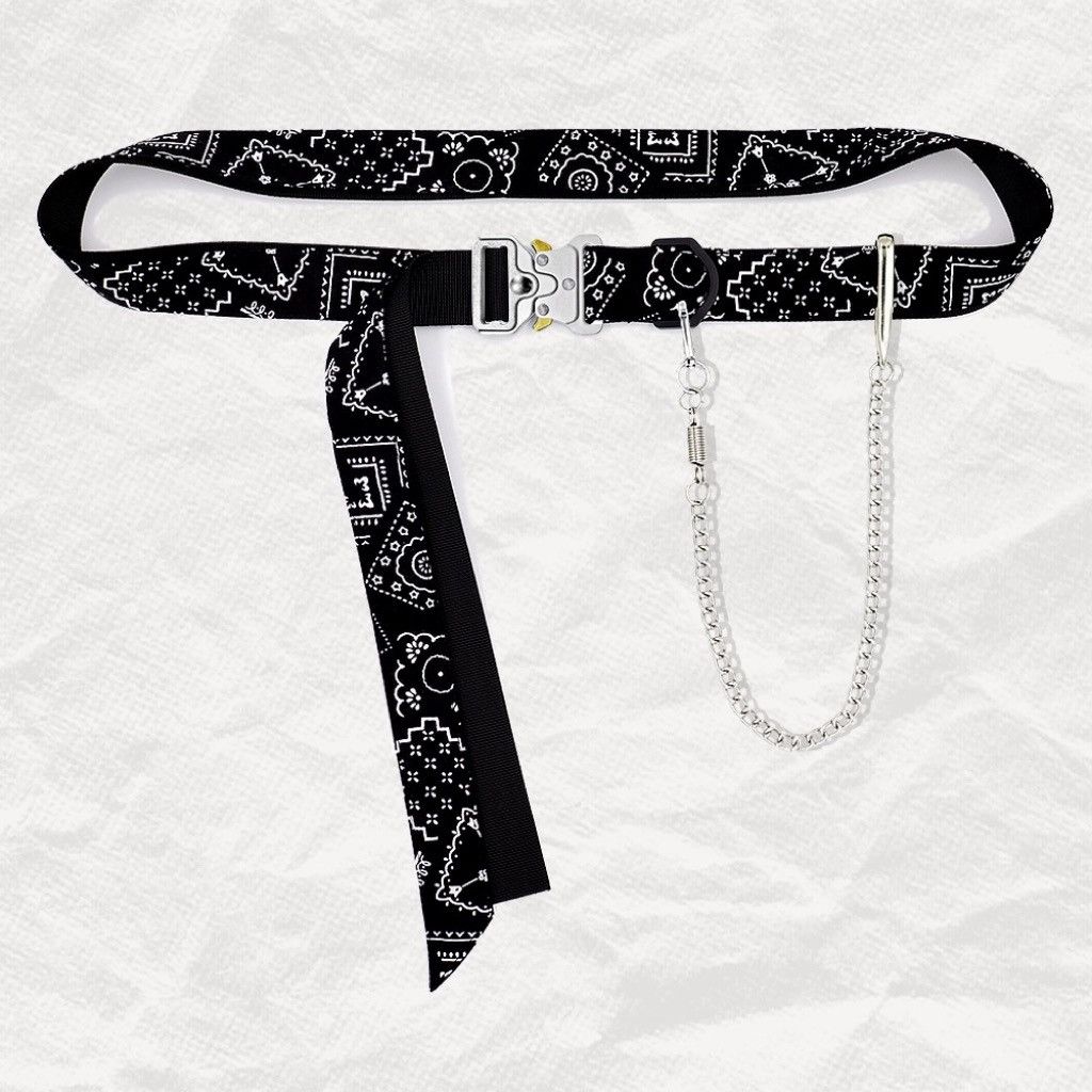 Japanese Brand × Vintage Outdoor retro bandana kerchief buckle belt pocket chain Size ONE SIZE - 7 Thumbnail