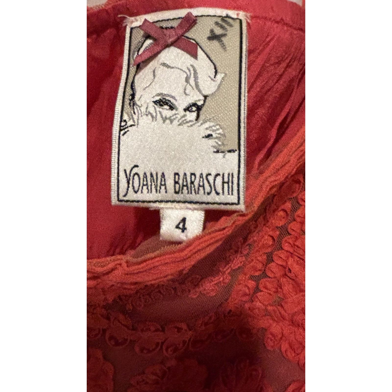 Anthro Yoana Baraschi Orange Soutache Embroidery Dress 4 -  wpequipmentugltd.com