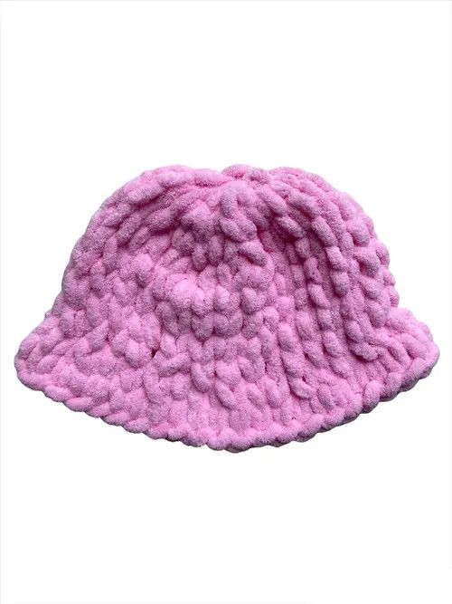 Handmade × Japanese Brand Handmade Knitted Panama Bunny Teddy Bear Style Tiktok Size ONE SIZE - 3 Thumbnail