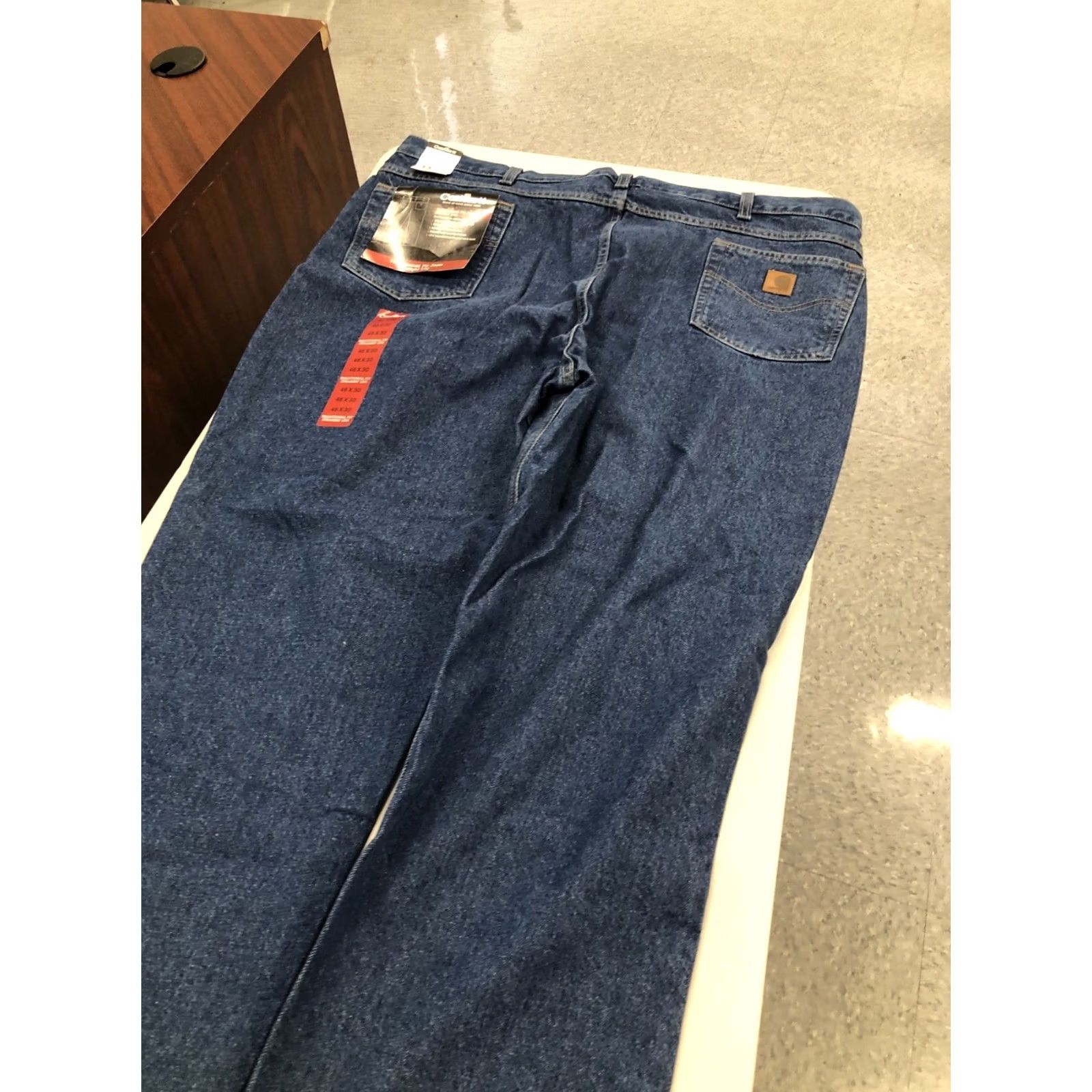 Carhartt Carhartt Jeans 46x30 Denim Straight Leg 5-Pocket Zipper Fly NWT DST B180 DST Big & Tall Mens Blue Denim Jeans Size US 30 / EU 46 - 7 Thumbnail