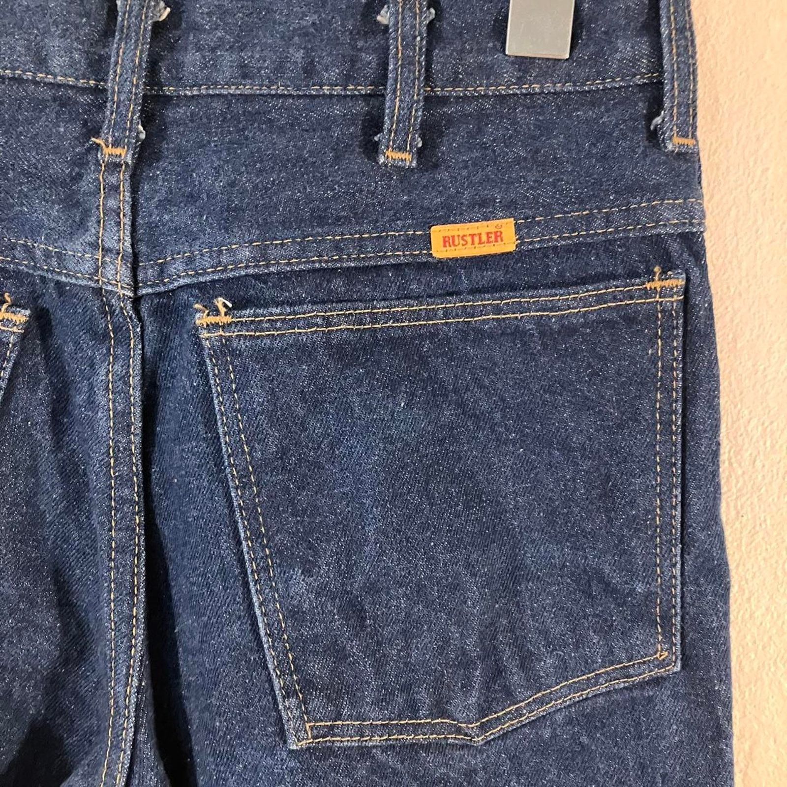 Rustler × Vintage Vintage 80s Rustler Yellow Tab Denim Western Cowboy Jeans Size US 30 / EU 46 - 4 Thumbnail