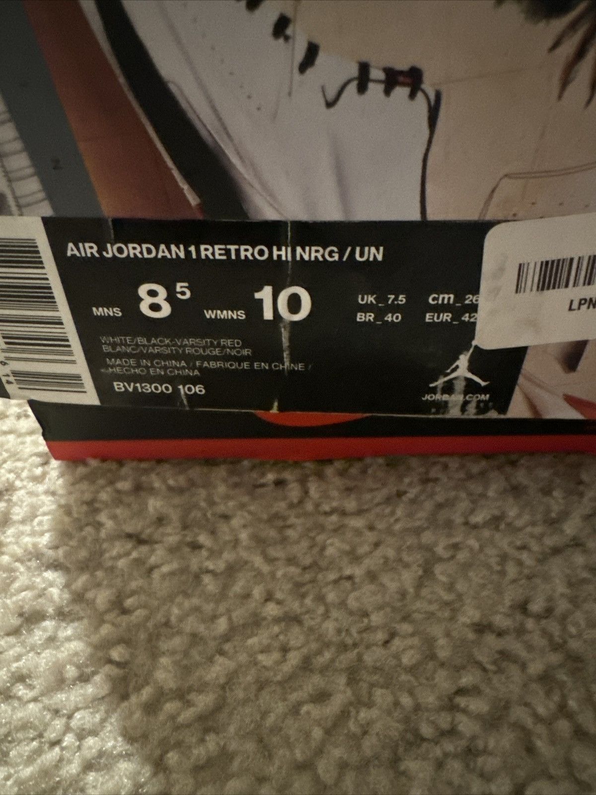 Jordan Brand × Union LA Union x Jordan 1 NRG Black Toe Size US 8.5 / EU 41-42 - 9 Thumbnail