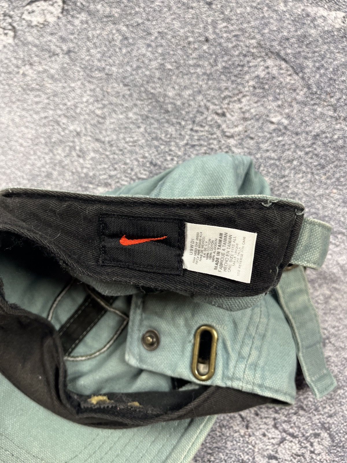Nike × Vintage Nike Athletic Vintage 90s Fade Spellout Logo Mini Swoosh Hat Size ONE SIZE - 5 Thumbnail