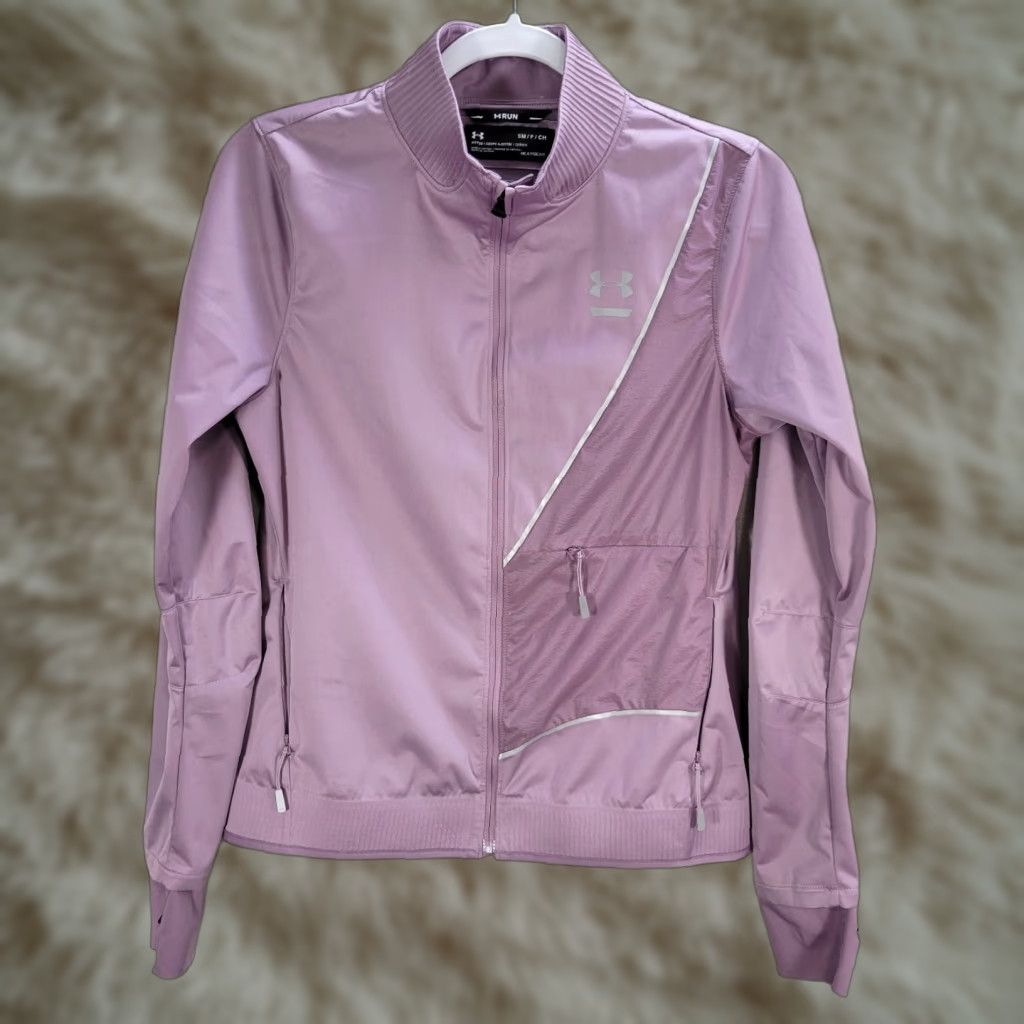 Under Armour Under Armour Storm Run Track Jacket Fitted Heatgear Pink Zip Up Sz S Womens Jacket Slim Lightweight Full Zip Sportswear Size S / US 4 / IT 40 - 1 Thumbnail
