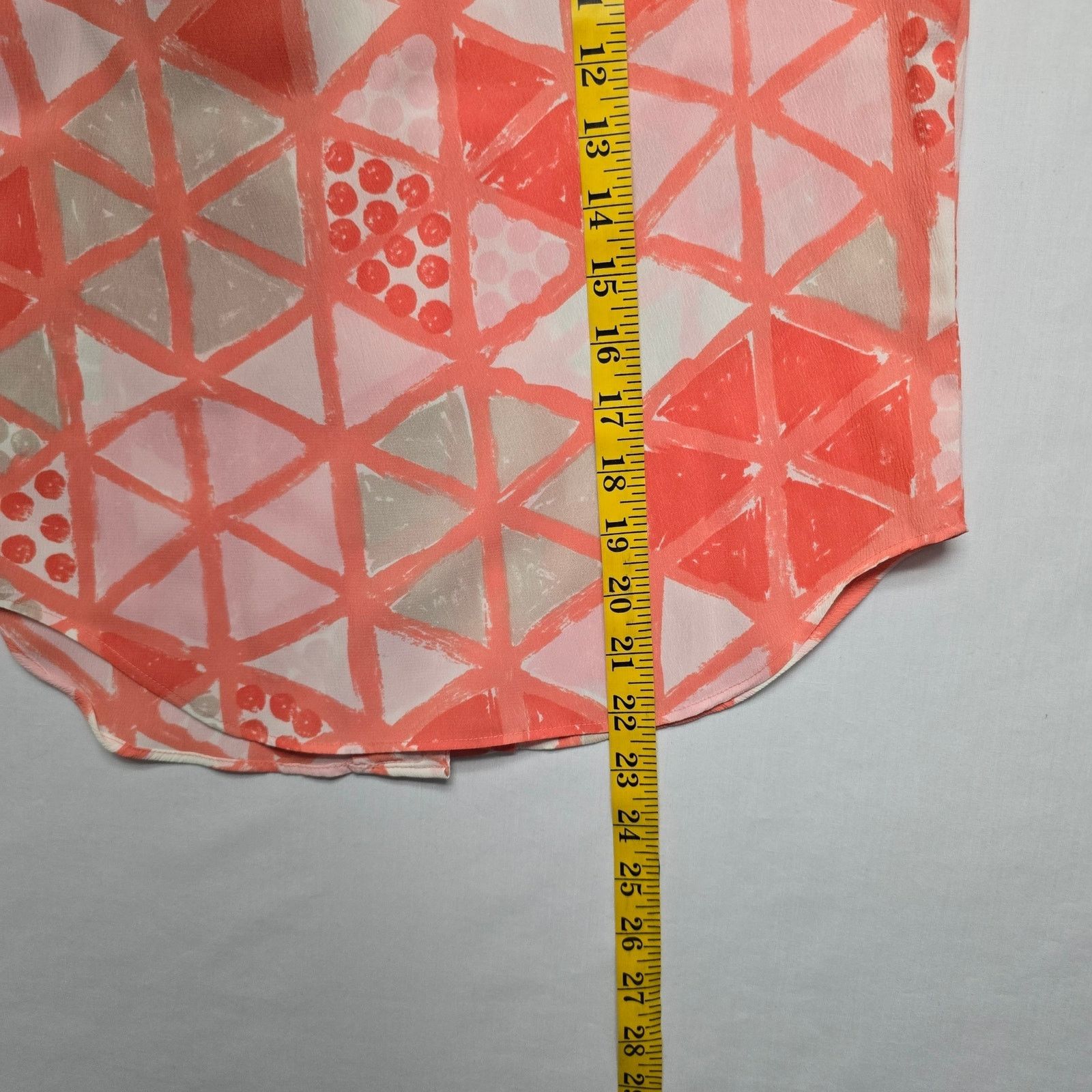 Vintage Vintage Majestic Blouse Coral Geometric Print Button Shirt Size L / US 10 / IT 46 - 7 Thumbnail