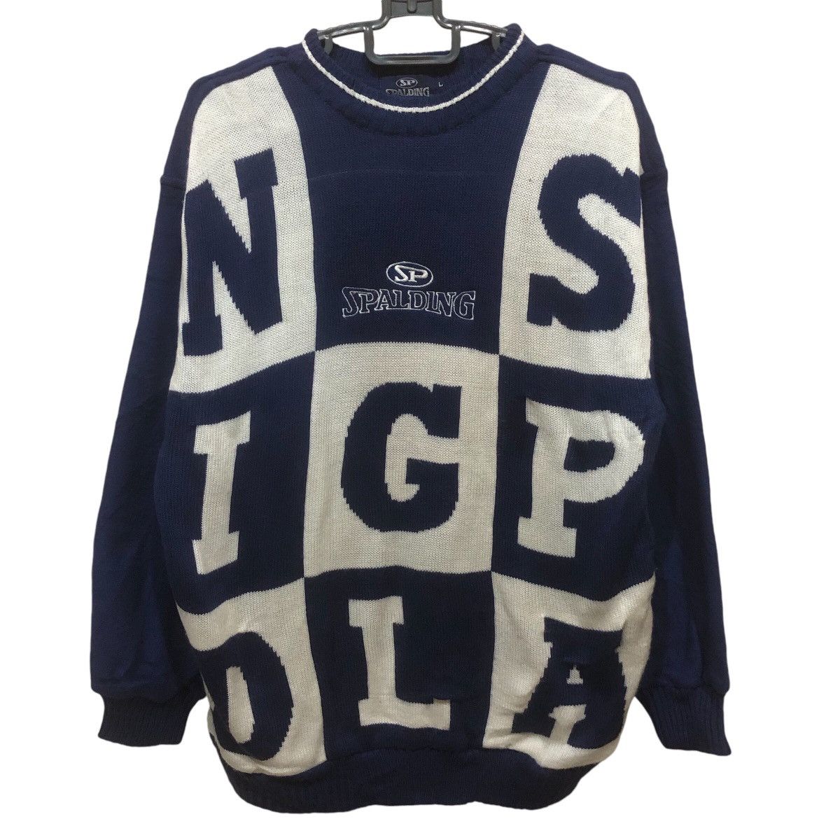 Spalding × Vintage Spalding Big Logo Knit Sweater Size US L / EU 52-54 / 3 - 1 Thumbnail