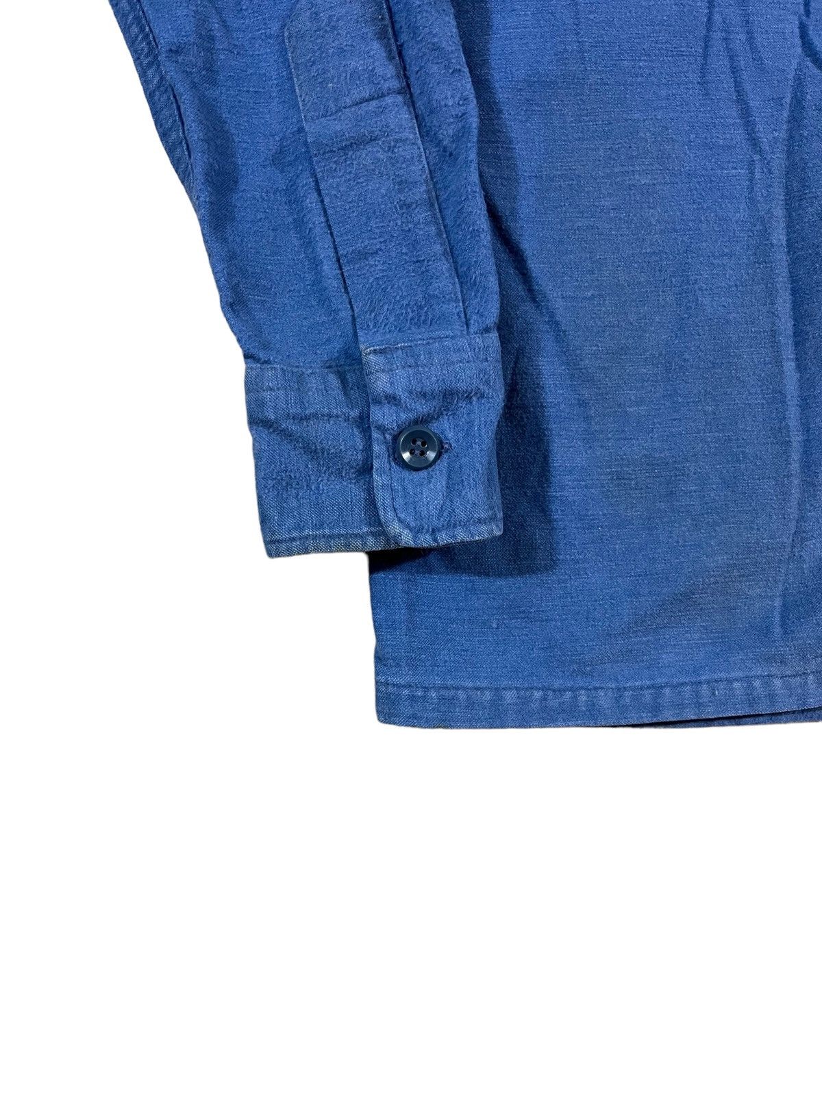 L.L. Bean Vintage 70s LL Bean Script Chamois Cloth Shirt Blue 10 Size M / US 6-8 / IT 42-44 - 4 Thumbnail