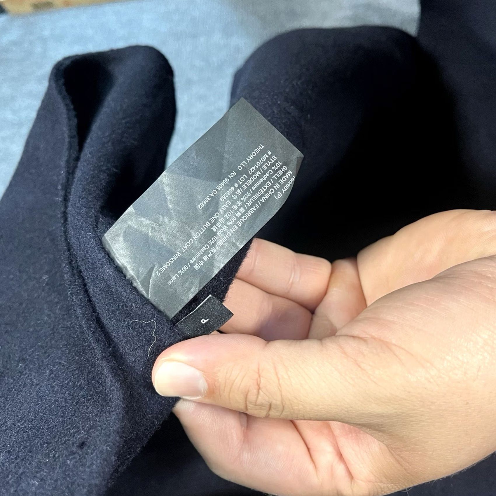Theory Theory Trench Coat Women Coat Dark Blue Buckle Collared Wool Blend Size M Regular Fall Classic Long Sleeve 42% Cotton 41% Polyester 17% Wool- 59? Size M / US 6-8 / IT 42-44 - 5 Thumbnail