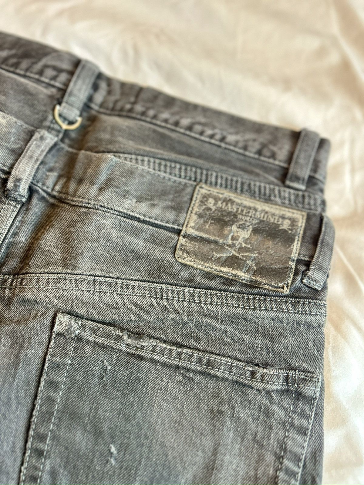 Mastermind Japan Rare Mastermind World Distressed Banded Denim Jeans Size US 29 - 2 Thumbnail