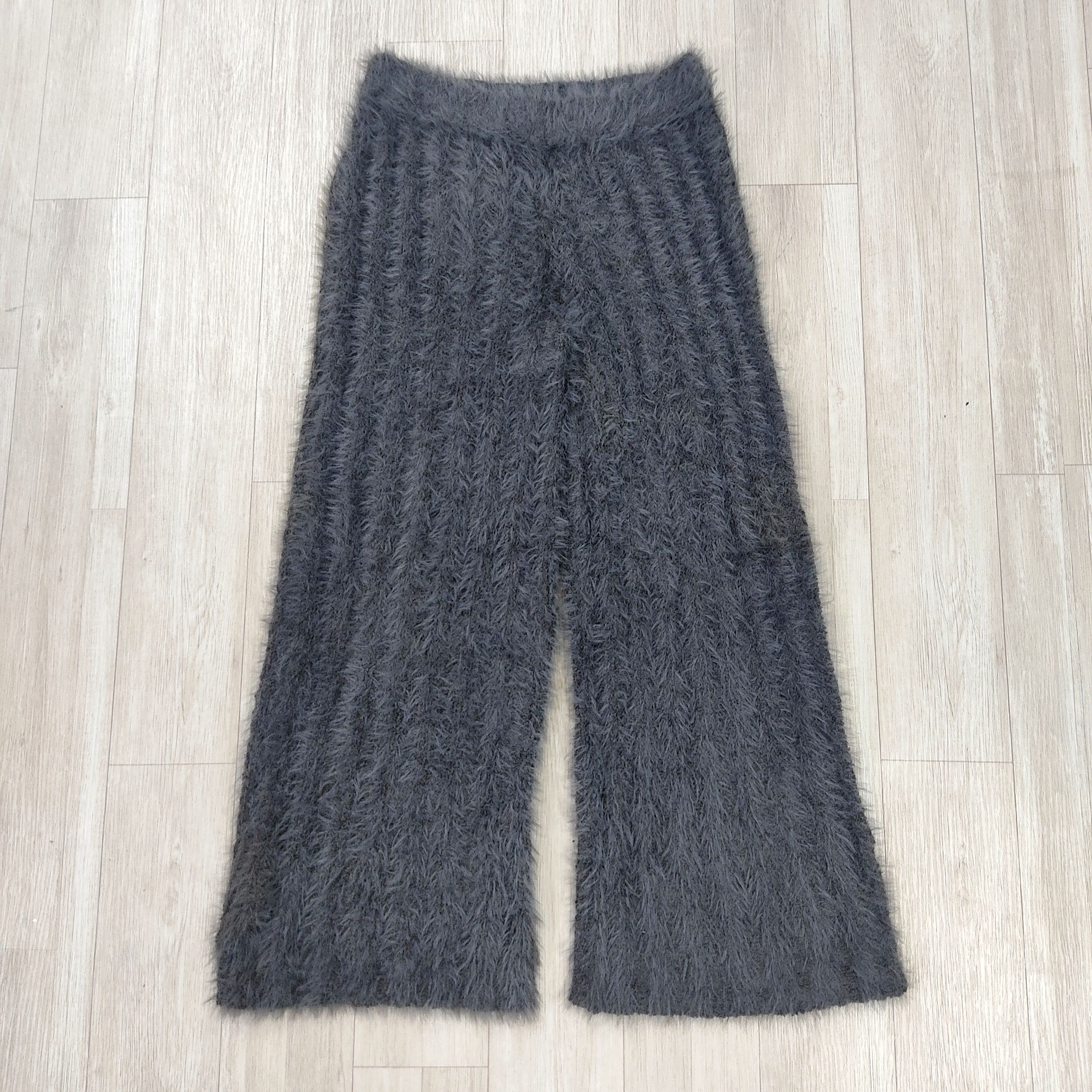 Beauty Beast GELATO PIQUE Fluffy Mohair Fur Flare Pants Size 28" / US 6 / IT 42 - 4 Thumbnail
