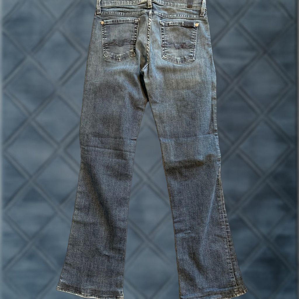 7 For All Mankind 7 For all Mankind Rocker Bootcut Jeans Women Sz 29 L30 Blue Distressed Size 29" - 1 Thumbnail