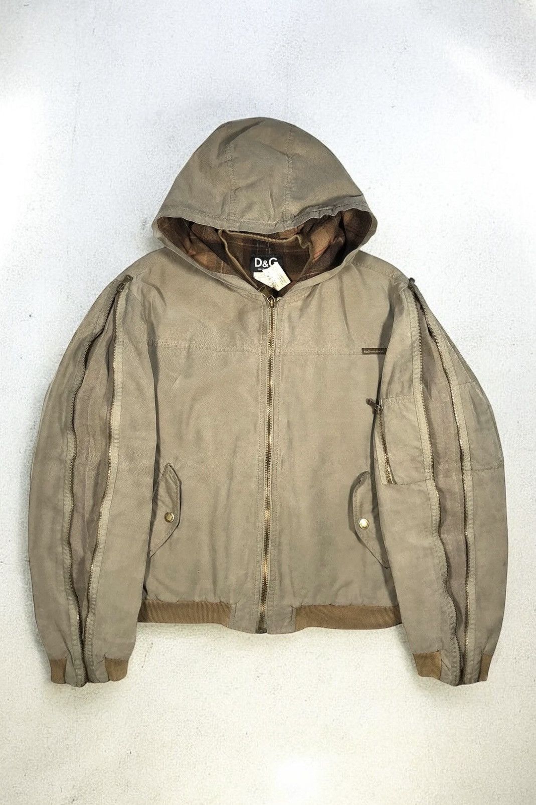 Dolce & Gabbana AW2003 Dolce & Gabbana Zip Sleeve Bomber Jacket Vintage Size US XL / EU 56 / 4 - 1 Thumbnail