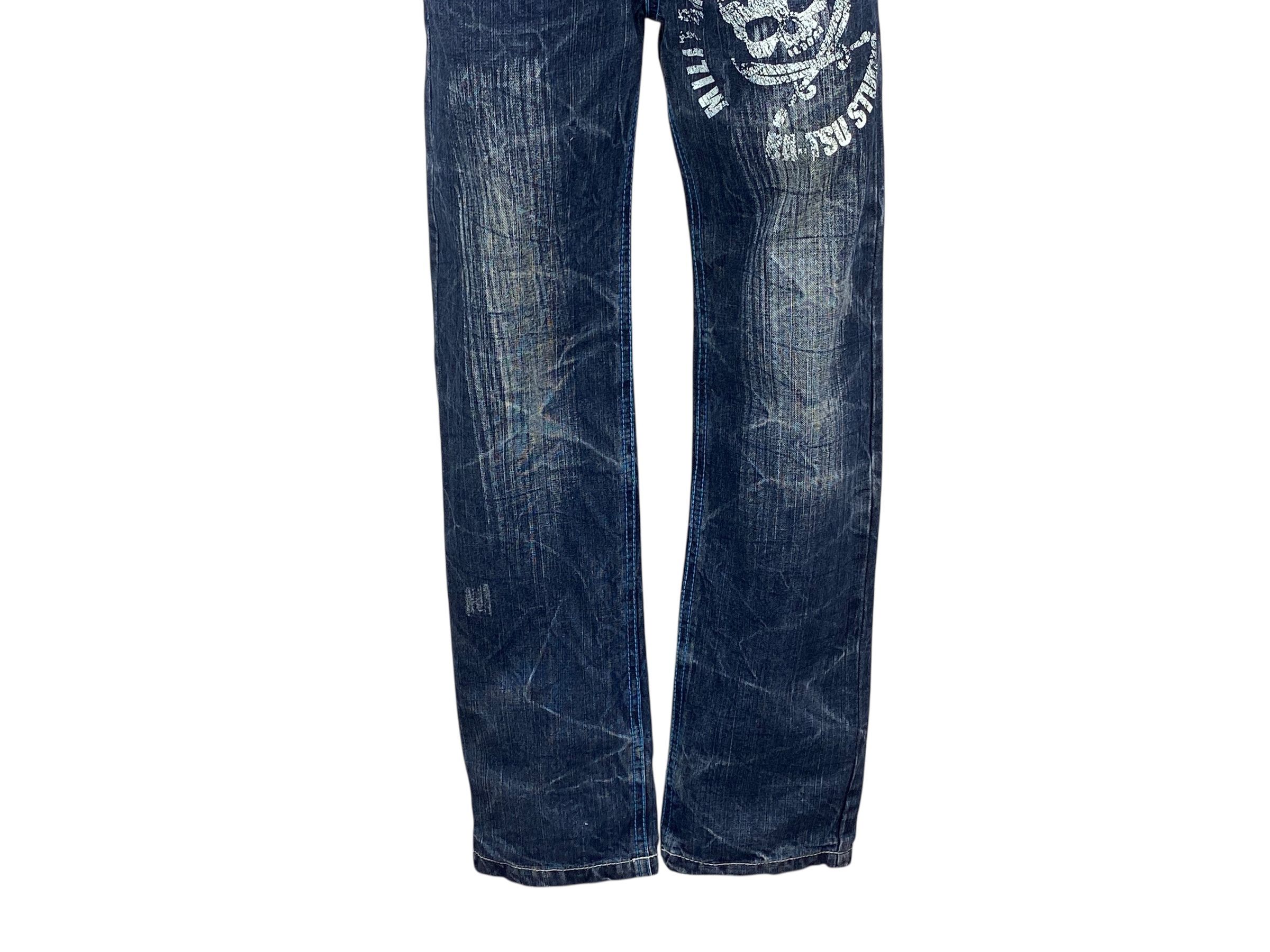 Japanese Brand Batsu Pants Casual Pants Skull Print Pants Size 26" / US 2 / IT 38 - 4 Thumbnail