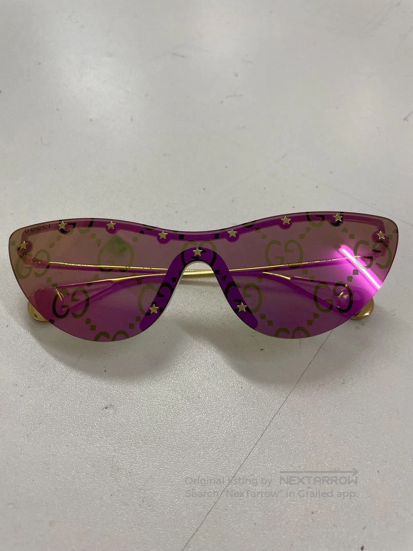 Gucci Gucci GG0666S Shield Sunglasses. Size ONE SIZE - 1 Thumbnail