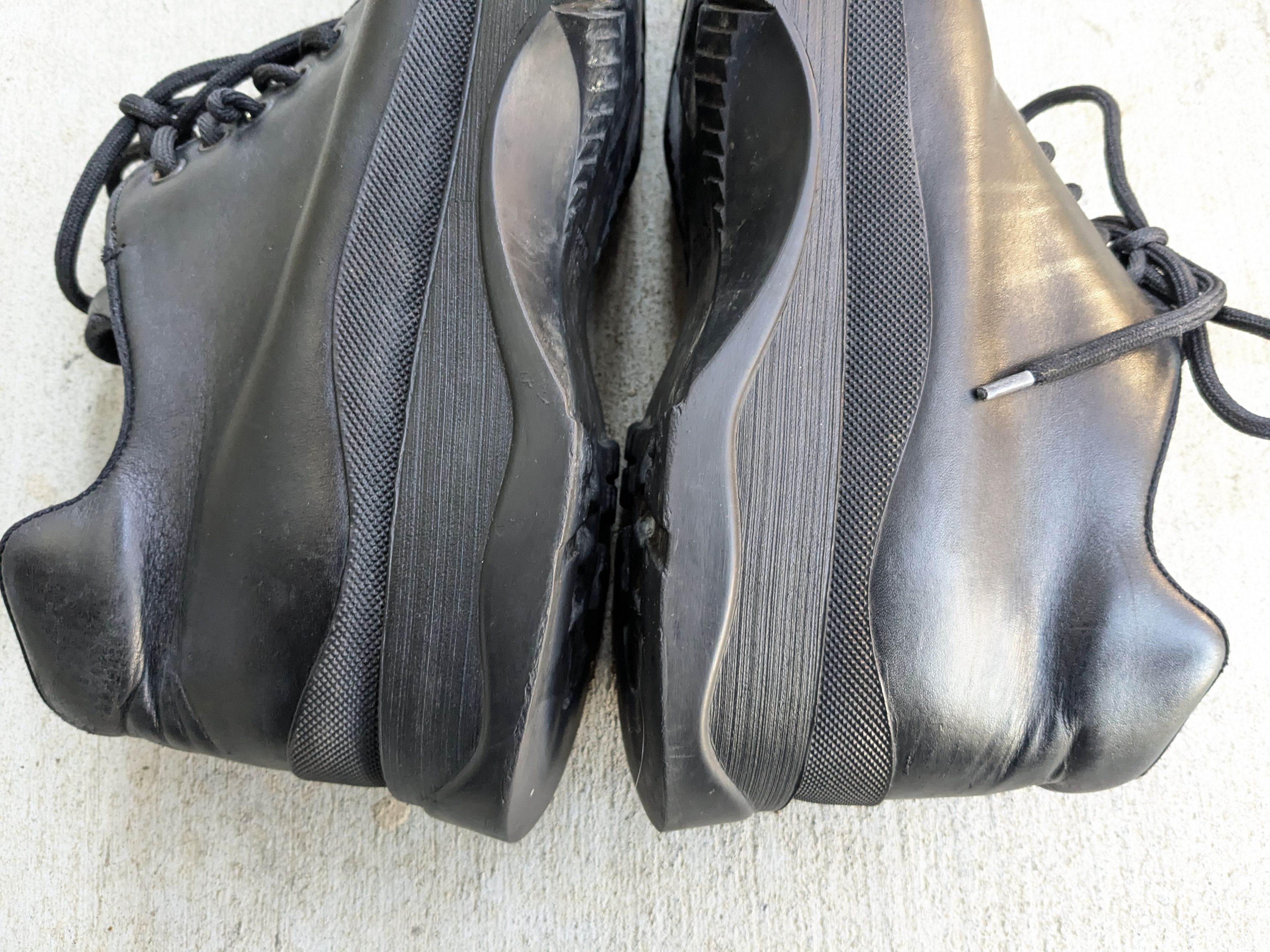 Prada Prada Shoes Black 10 Leather Rubber Chunky Lace Up Y2K Size US 10 / EU 43 - 14 Thumbnail